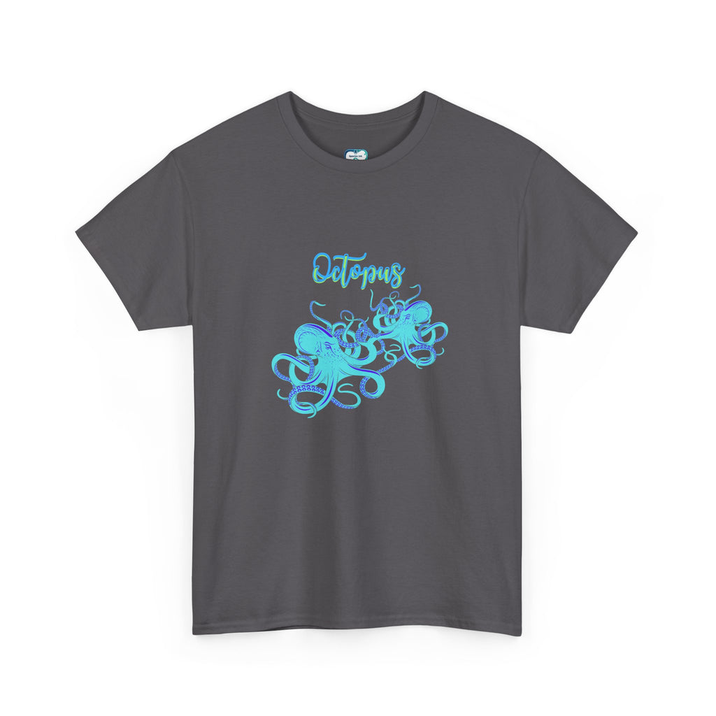 Octopus Graphic Tee — Aqua Ink Marine Animal Shirt