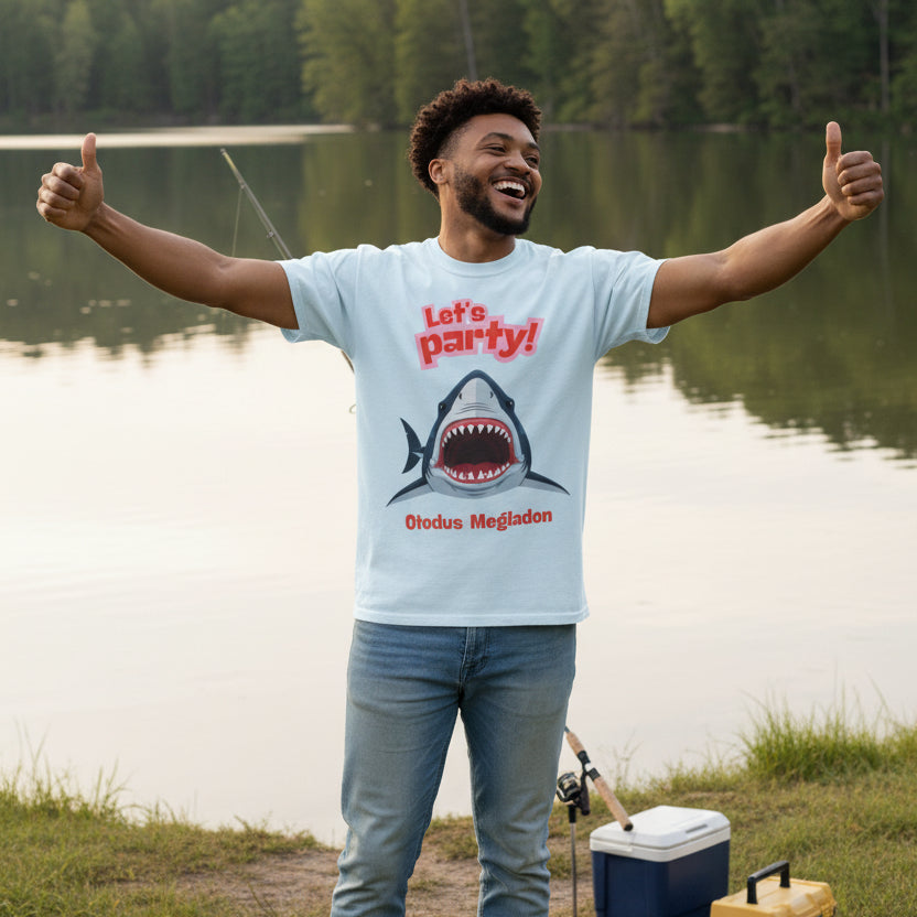 Let's Party! Shark T-Shirt — Otodus Megalodon Graphic Tee