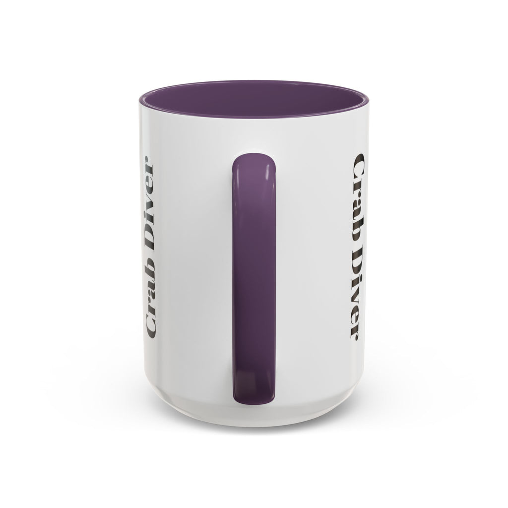 Crab Diver Accent Coffee Mug — Underwater Scuba Scene (11/15oz)