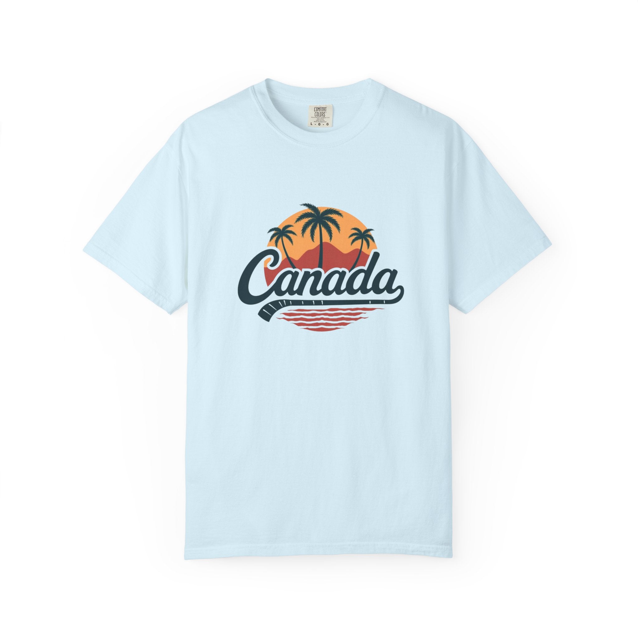 Canada Tropical Tee — Retro Palm Tree Sunset T‑Shirt