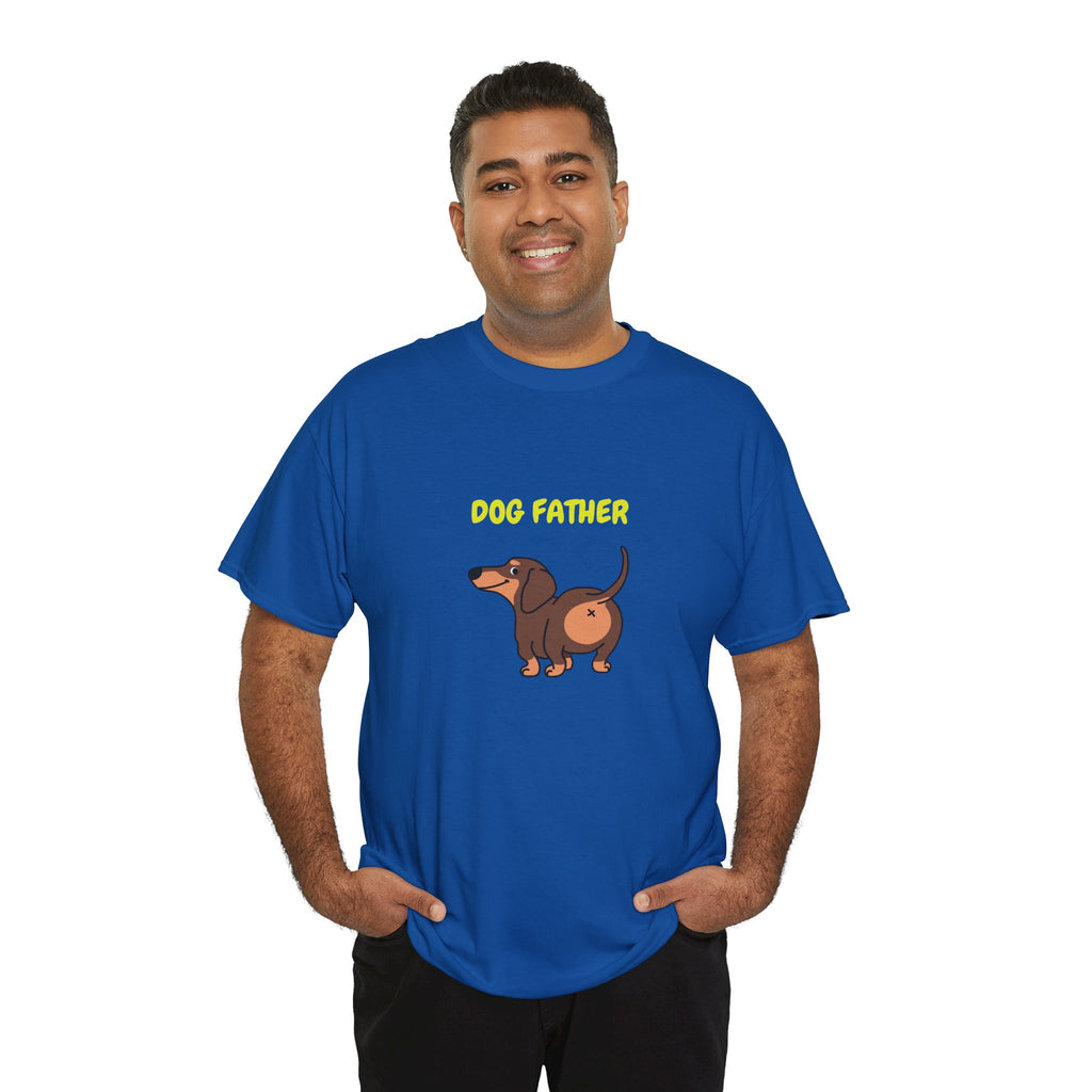Dog Father T-Shirt – Cute Dachshund Graphic Tee for Dog Dads, Father’s Day Gift
