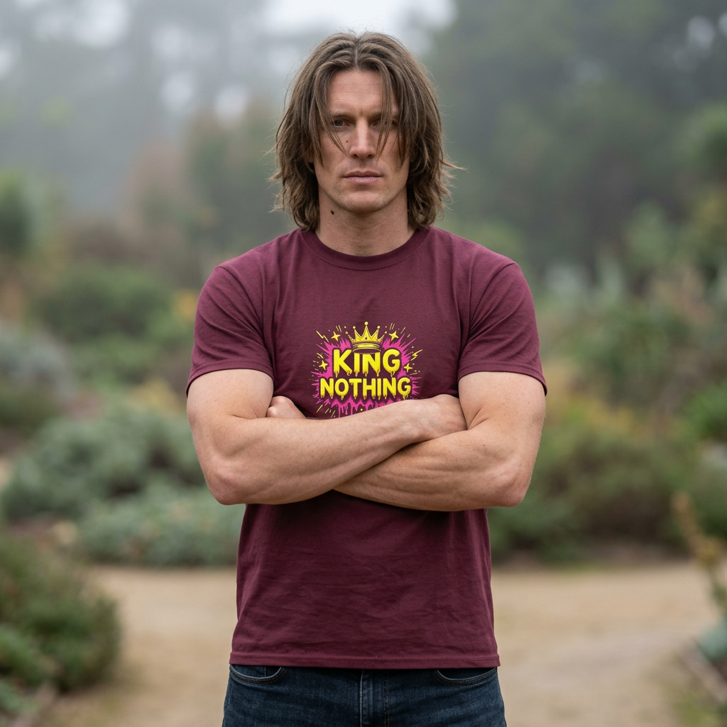 King of Nothing Graphic Tee – Neon Crown Streetwear T‑Shirt