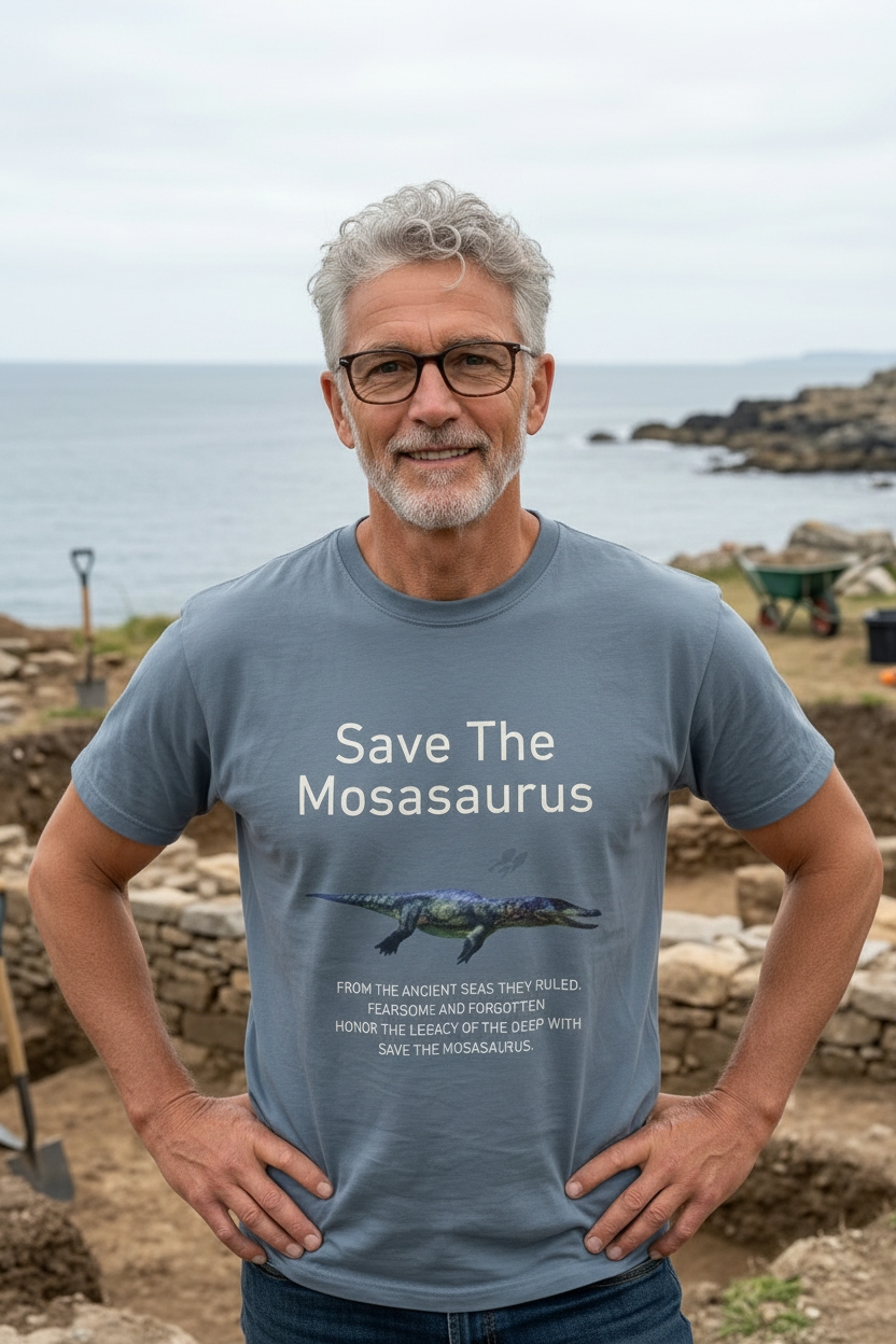 Save The Mosasaurus T-Shirt — Vintage Marine Dinosaur Tee