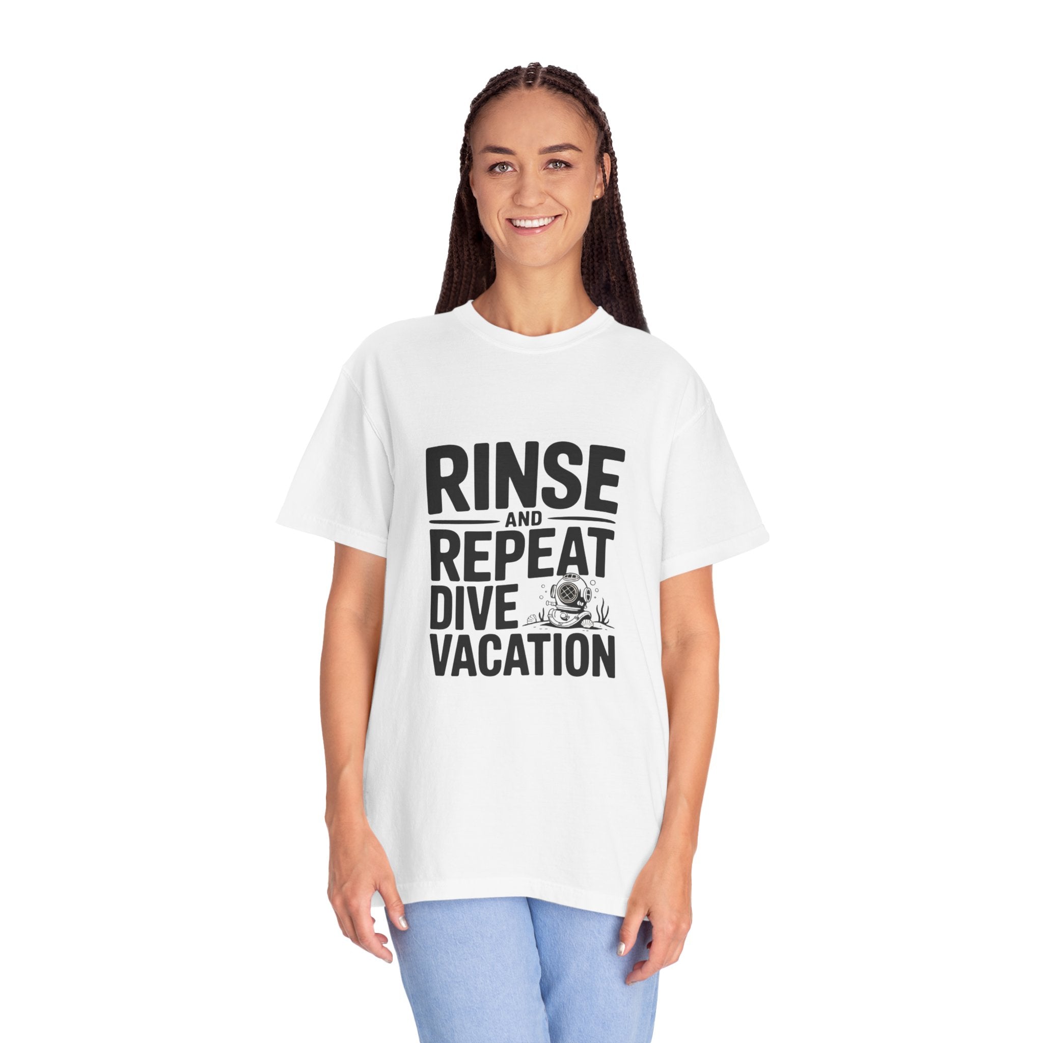 Dive Vacation T-Shirt — "Rinse and Repeat" Scuba Graphic Tee