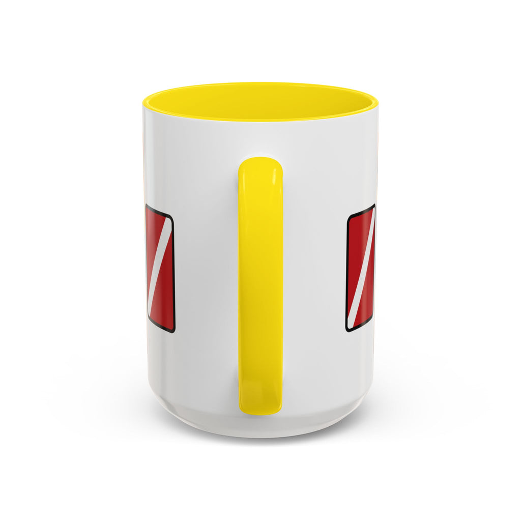 Diver's Sunset Accent Coffee Mug — Beach Scuba Dive Graphic (11/15oz)
