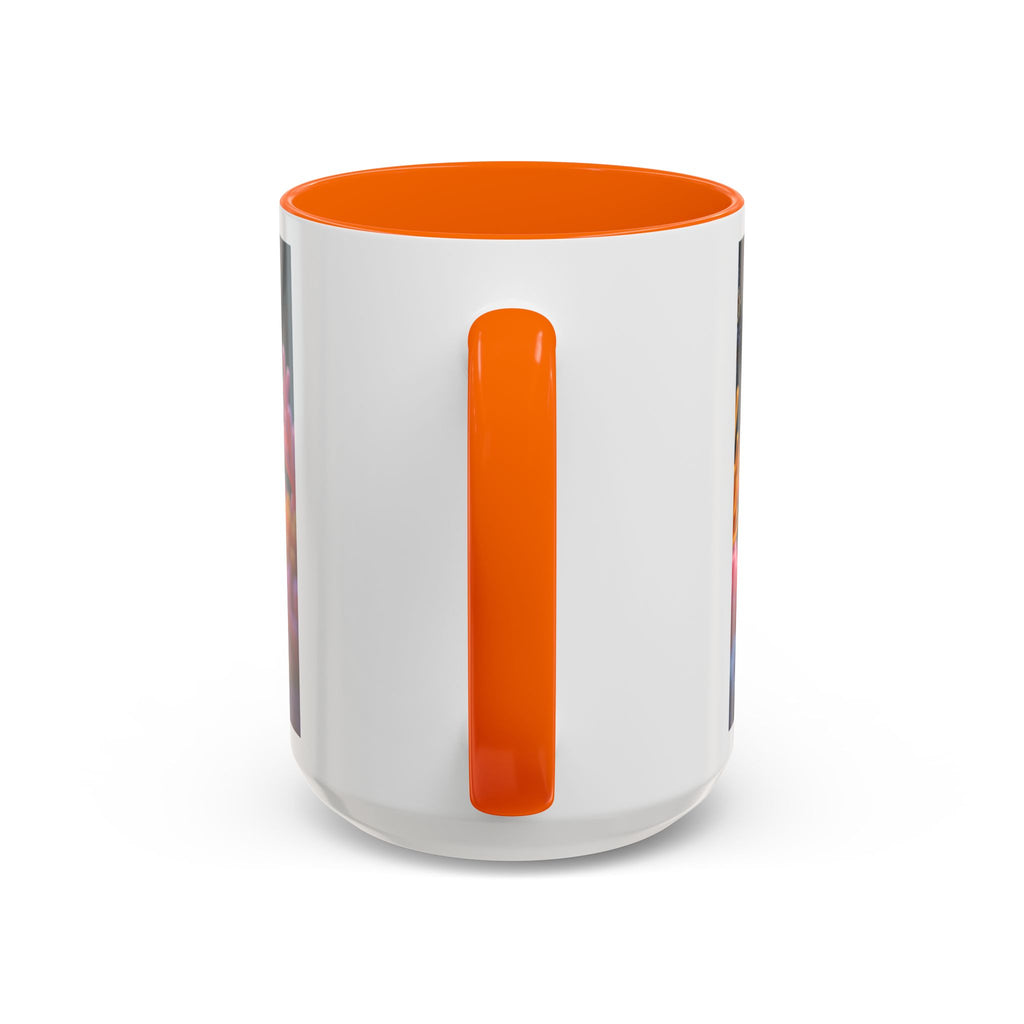 Scuba Diving Couple Accent Coffee Mug — Underwater Coral Reef Design (11/15 oz)