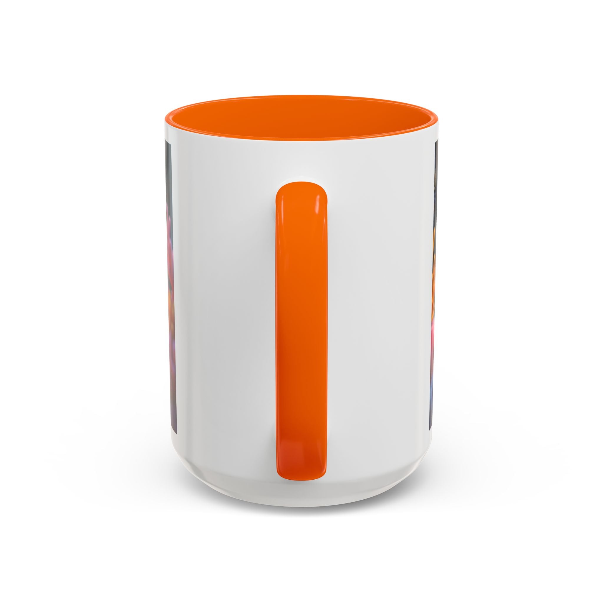 Scuba Diving Couple Accent Coffee Mug — Underwater Coral Reef Design (11/15 oz)
