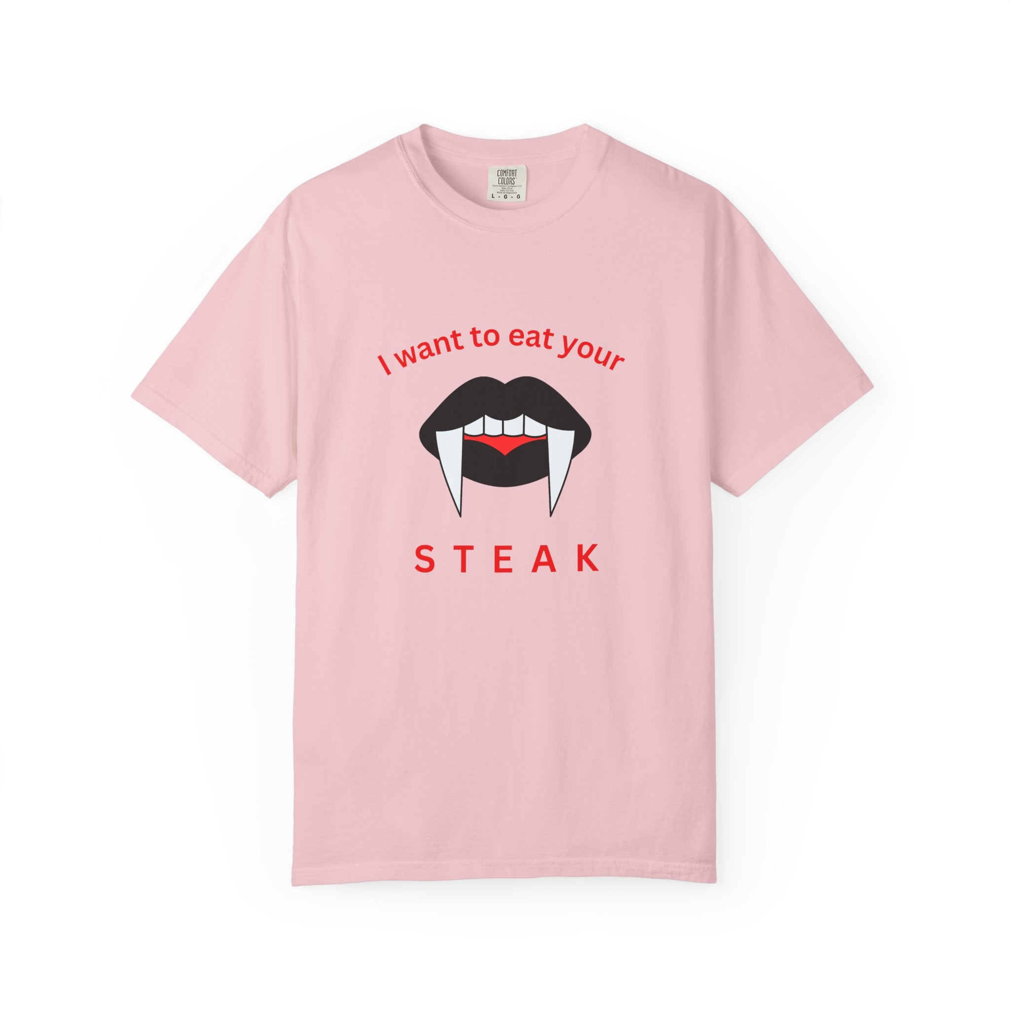 Vampire Fangs 'I Want to Eat Your Steak' Graphic Tee