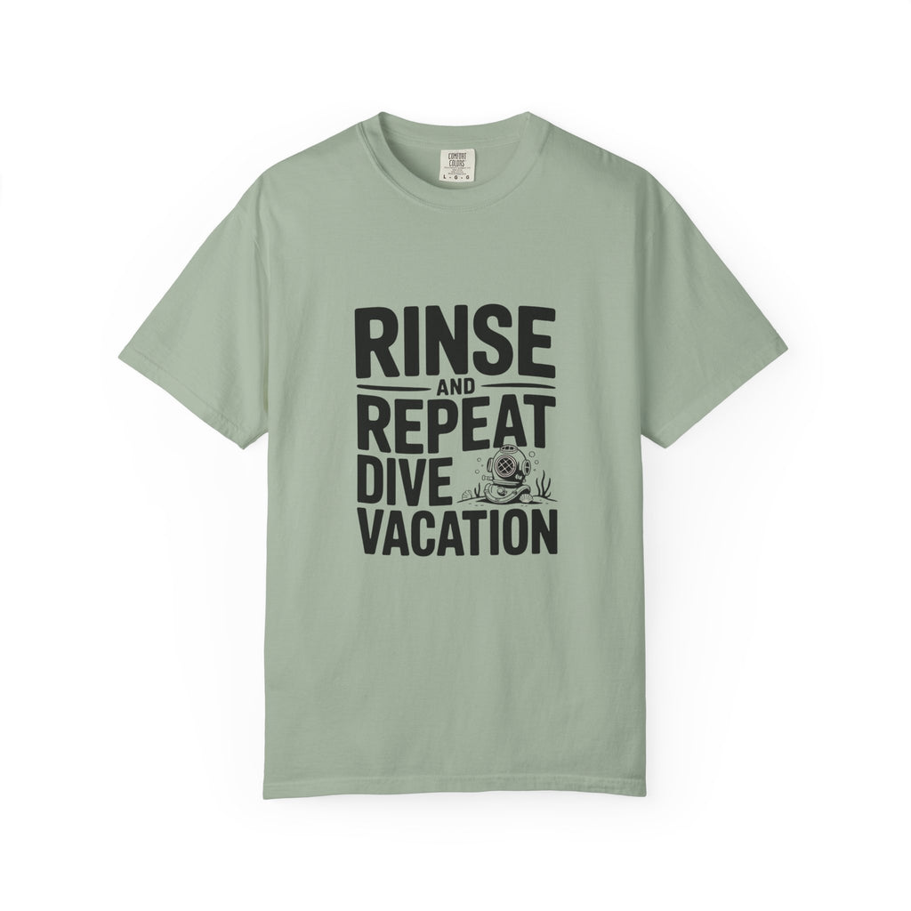 Dive Vacation T-Shirt — "Rinse and Repeat" Scuba Graphic Tee