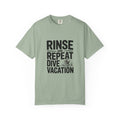Dive Vacation T-Shirt — "Rinse and Repeat" Scuba Graphic Tee