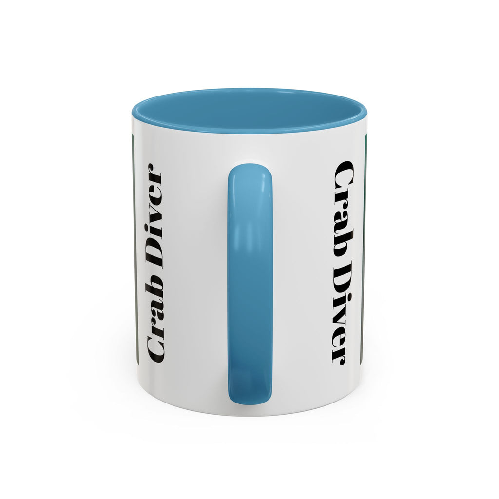 Crab Diver Accent Coffee Mug — Underwater Scuba Scene (11/15oz)