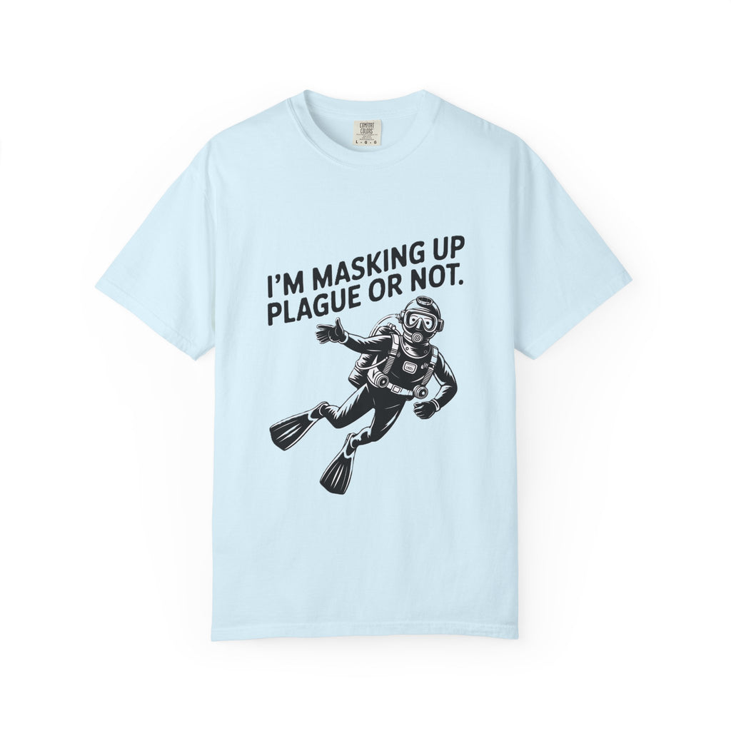 Masking Up Diver Graphic Tee – Humor Shirt | Species Ink