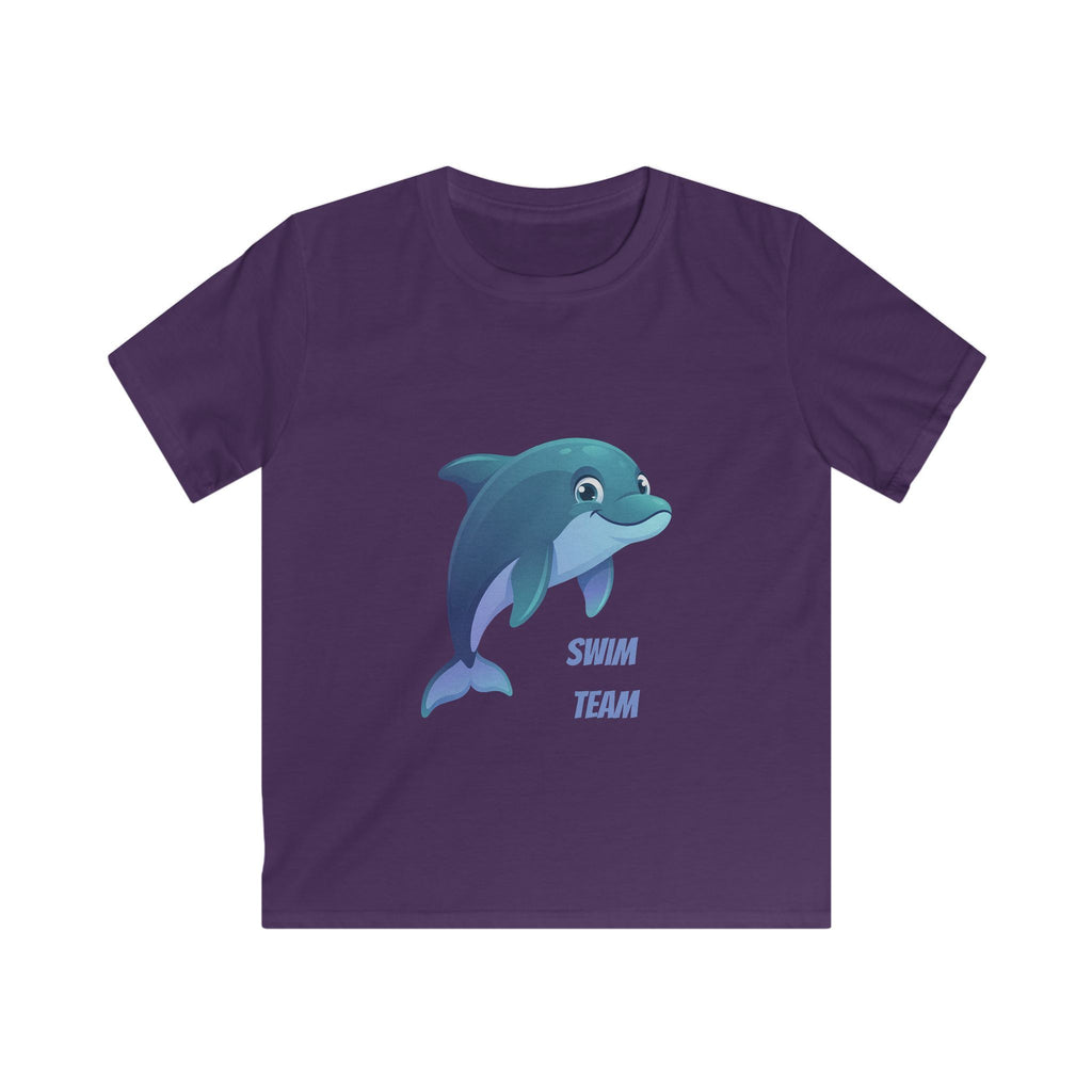 Kids Swim Team T‑Shirt — Cute Dolphin Graphic Tee for Children