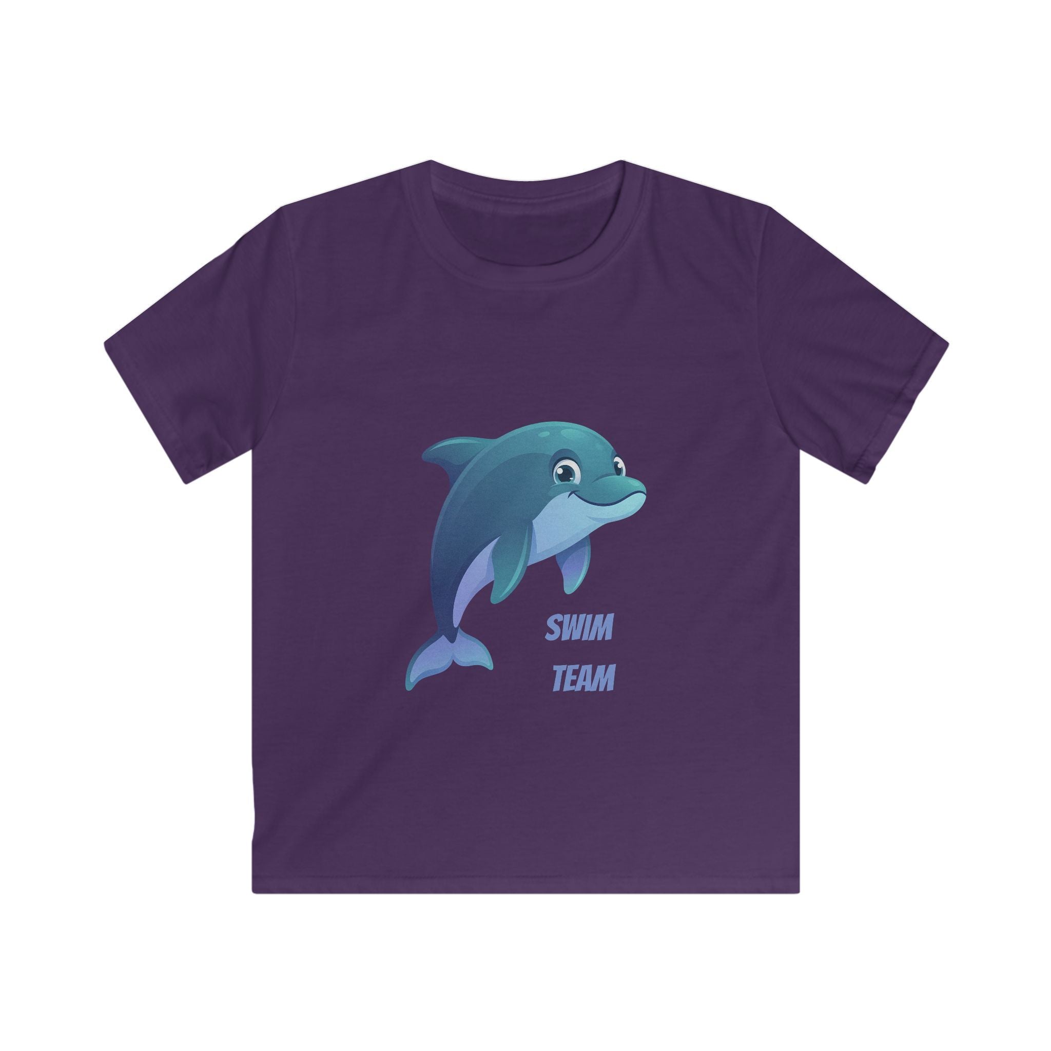 Kids Swim Team T‑Shirt — Cute Dolphin Graphic Tee for Children