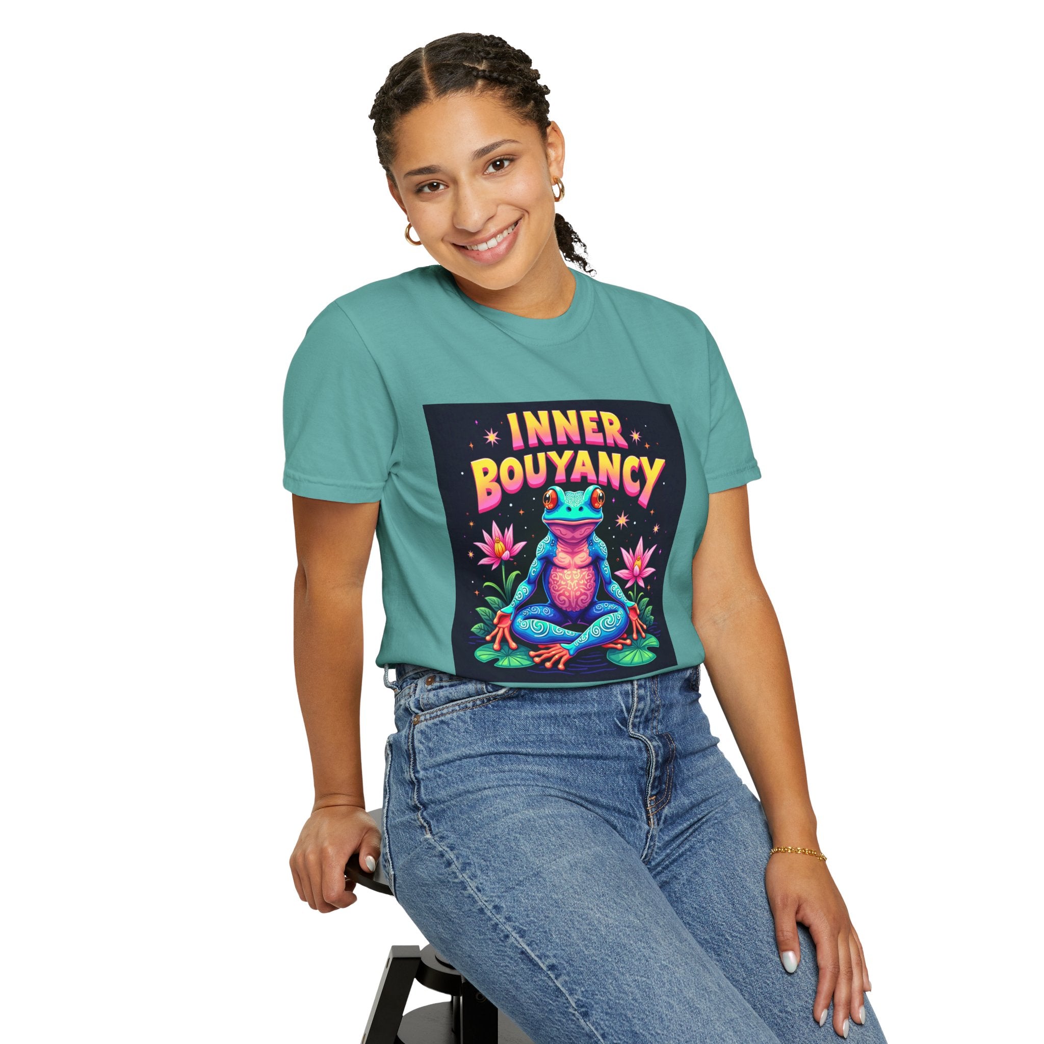 Meditating Frog T-Shirt — 'Good Buoyancy' Zen Frog Tee