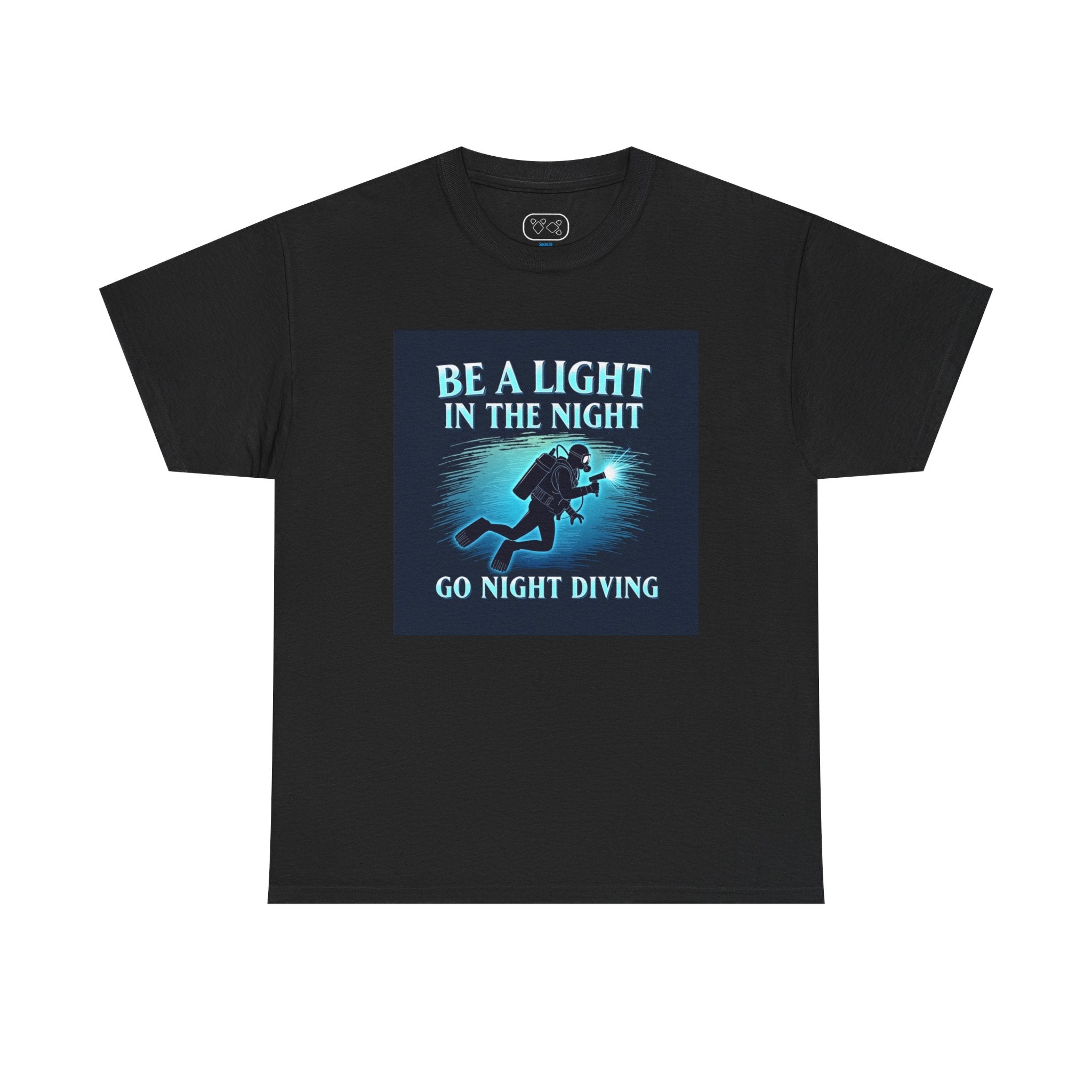 Night Diving T-Shirt — “Be a Light in the Night” Scuba Diver Tee