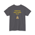 "Tinnitus Has a Ring to It" Graphic Tee (Bell Design)