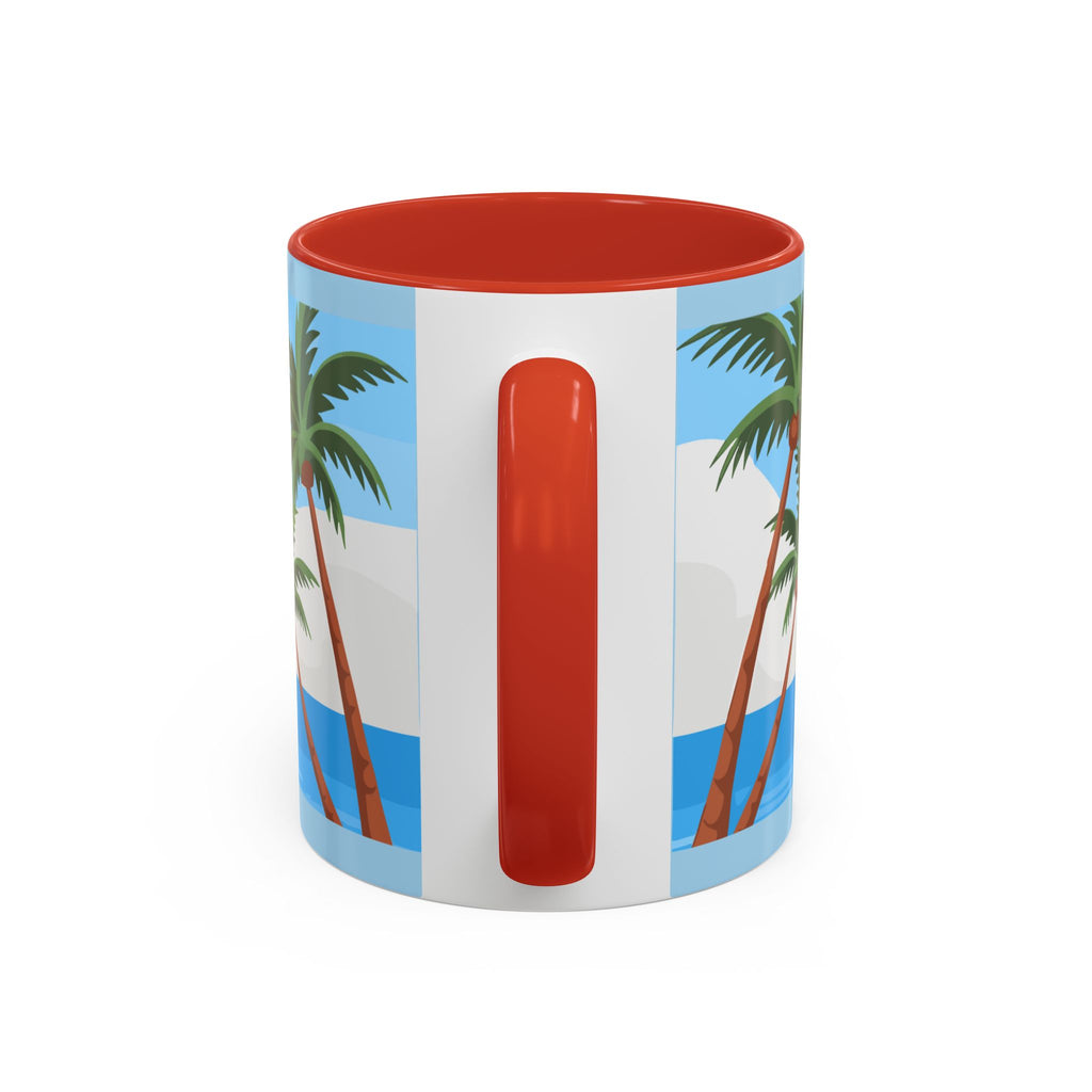 Coffee Mug — “I’m Just Coasting” Tropical Palm Beach Ceramic Accent Mug
