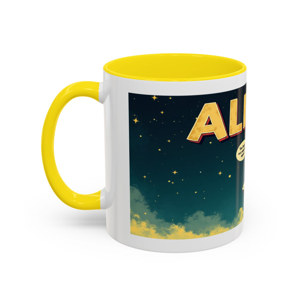 Alien Coffee Mug — "We Are Aliens" Retro UFO Accent Mug (11/15oz)