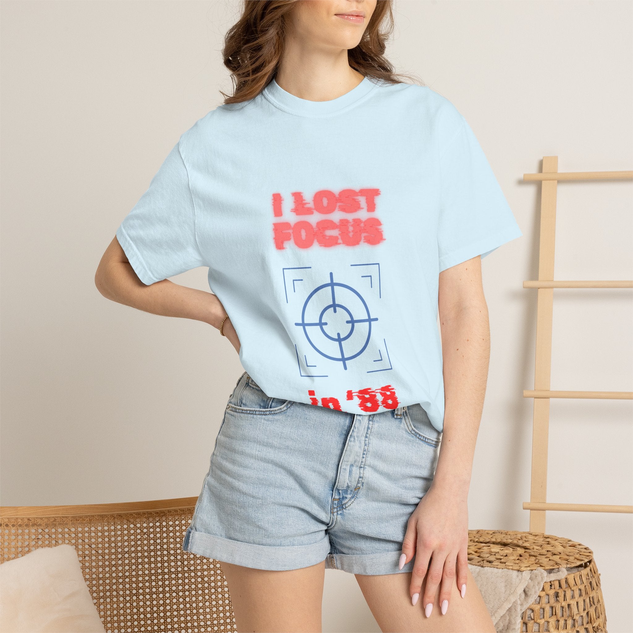 I lost my focus in '88 Tee - Retro Neon Target Graphic T-Shirt