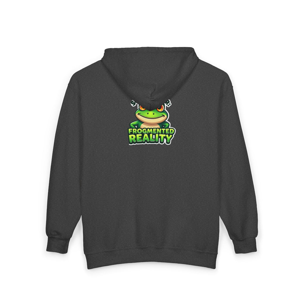 Scuba Diver Frog Full‑Zip Hoodie – "Scuba Diver, Frogmented Reality" Graphic Zip-Up