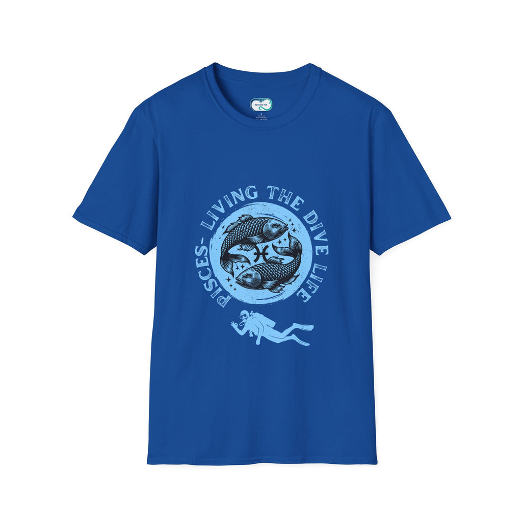 Living the Dive Fish Graphic T-Shirt — Scuba Diver Ocean Tee
