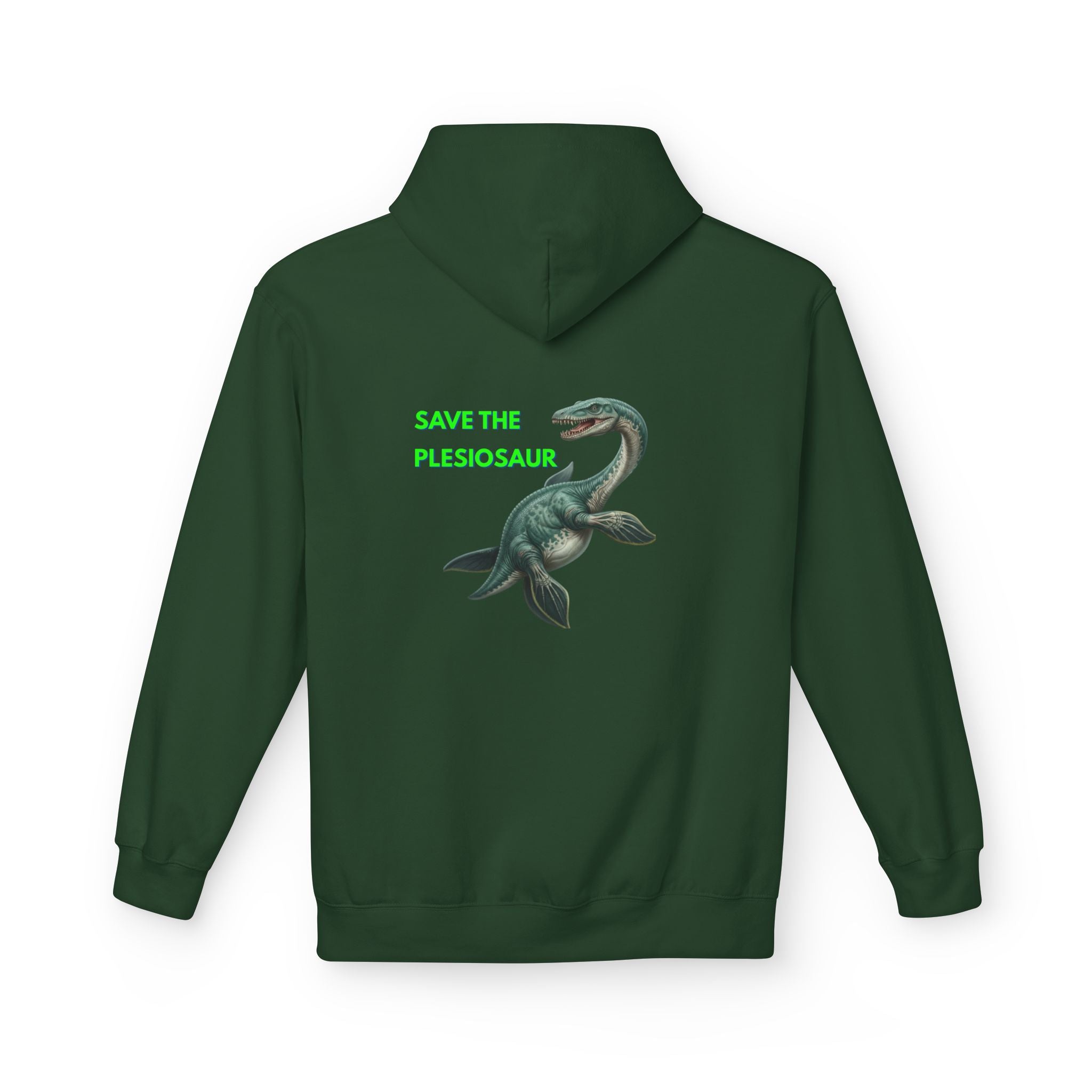 Save the Plesiosaur Hoodie — Vintage Marine Dino Graphic