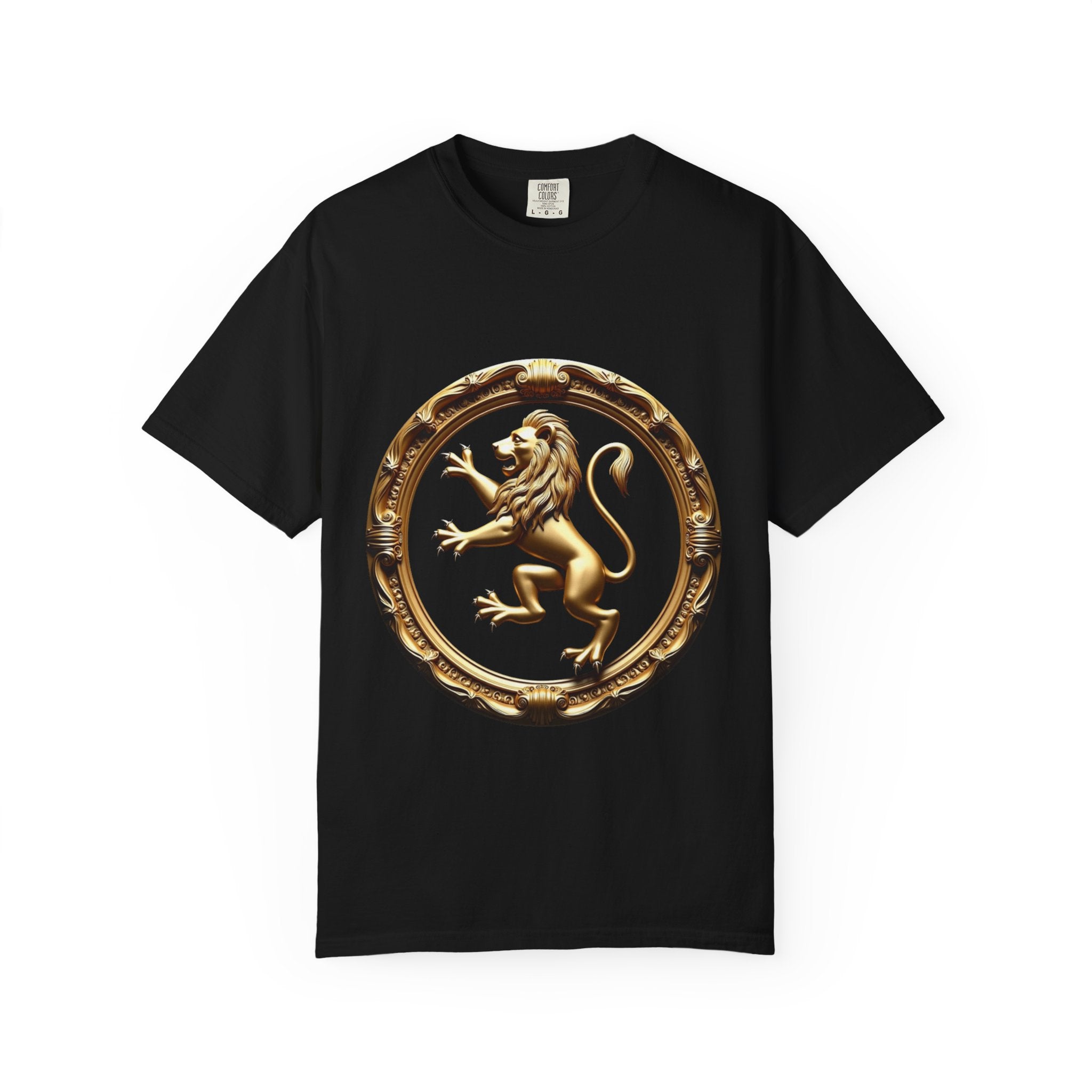 Lion Crest T‑Shirt — Gold Heraldic Emblem Tee
