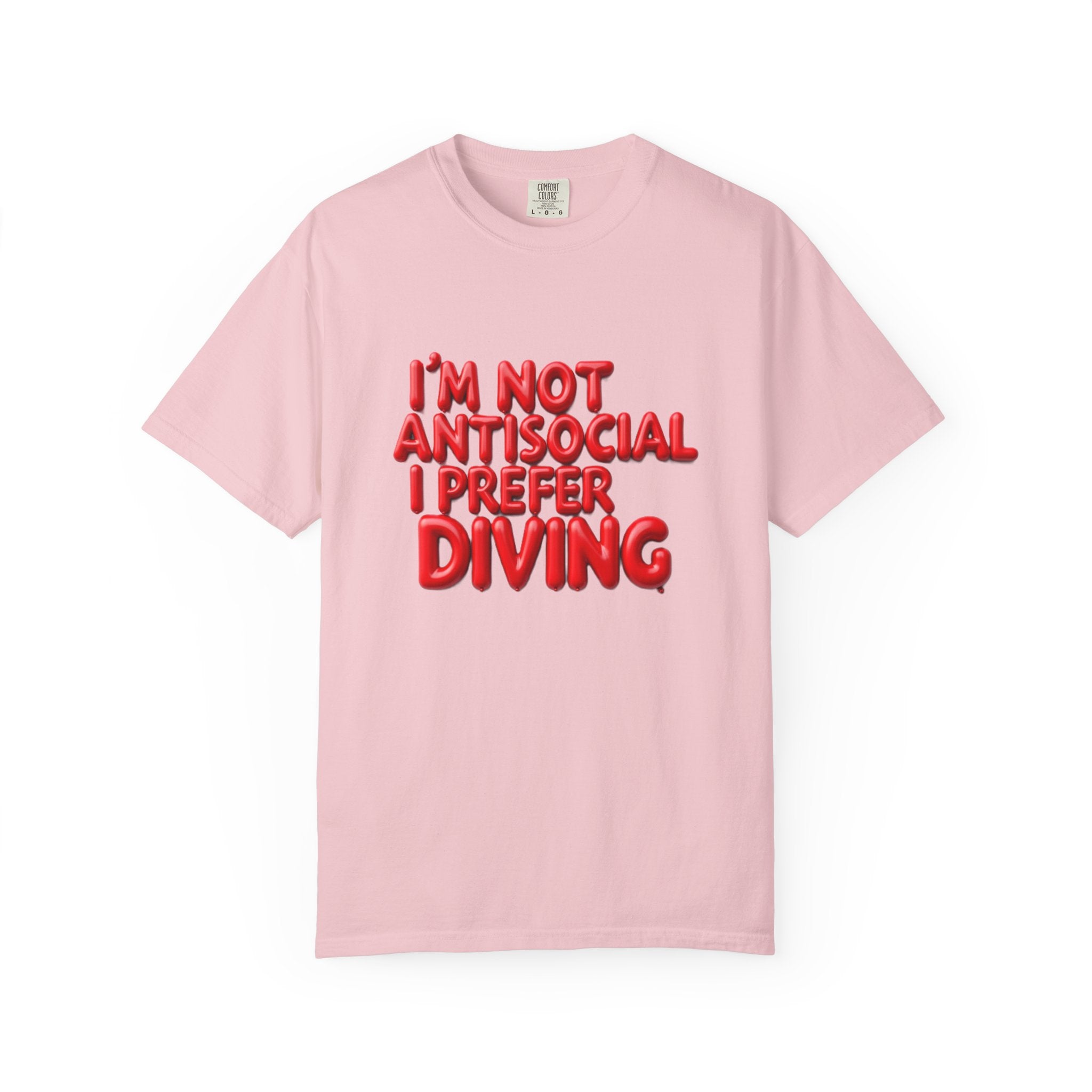 Diving T-Shirt – "I'm Not Antisocial I Prefer Diving" Graphic Tee
