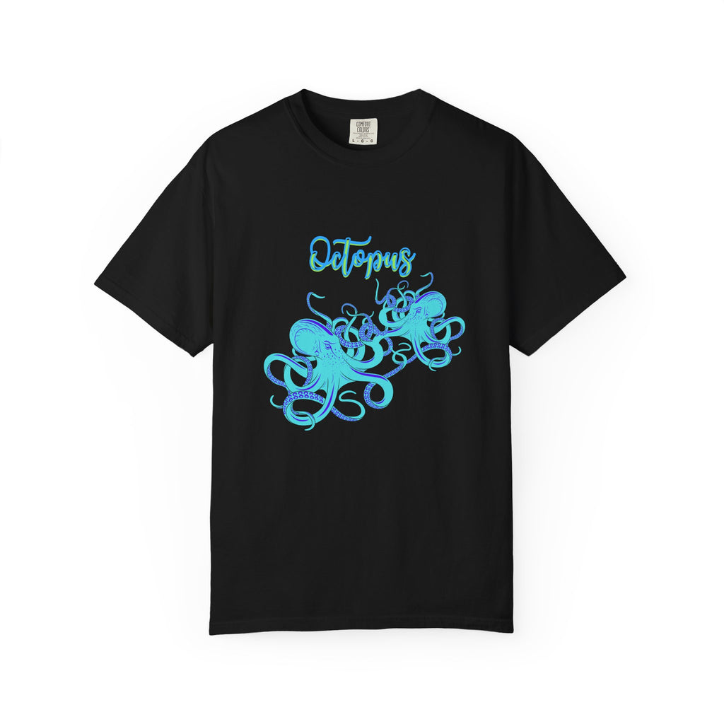 Octopus Graphic Tee — Aqua Ink Marine Animal Shirt
