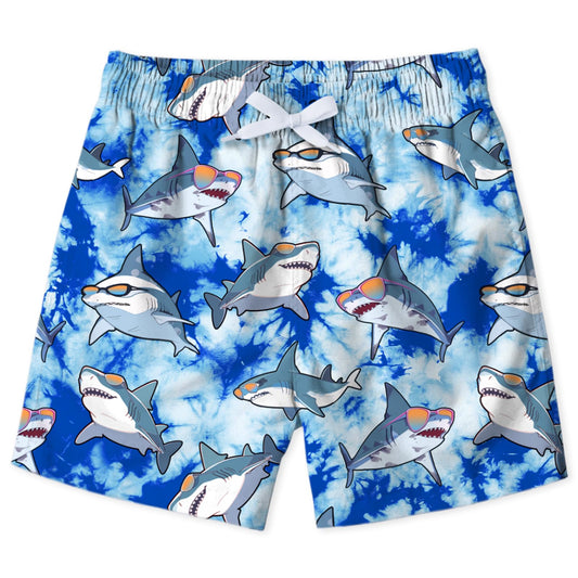 SharkWave Boys' Quick-Dry Swim Shorts