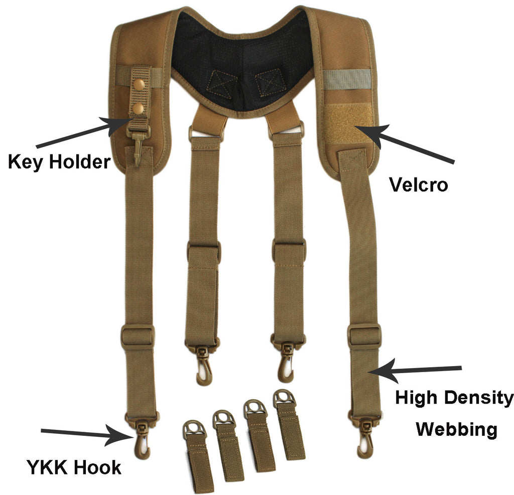 Adjustable Tactical Suspenders for Men — X-Back Outdoor Braces