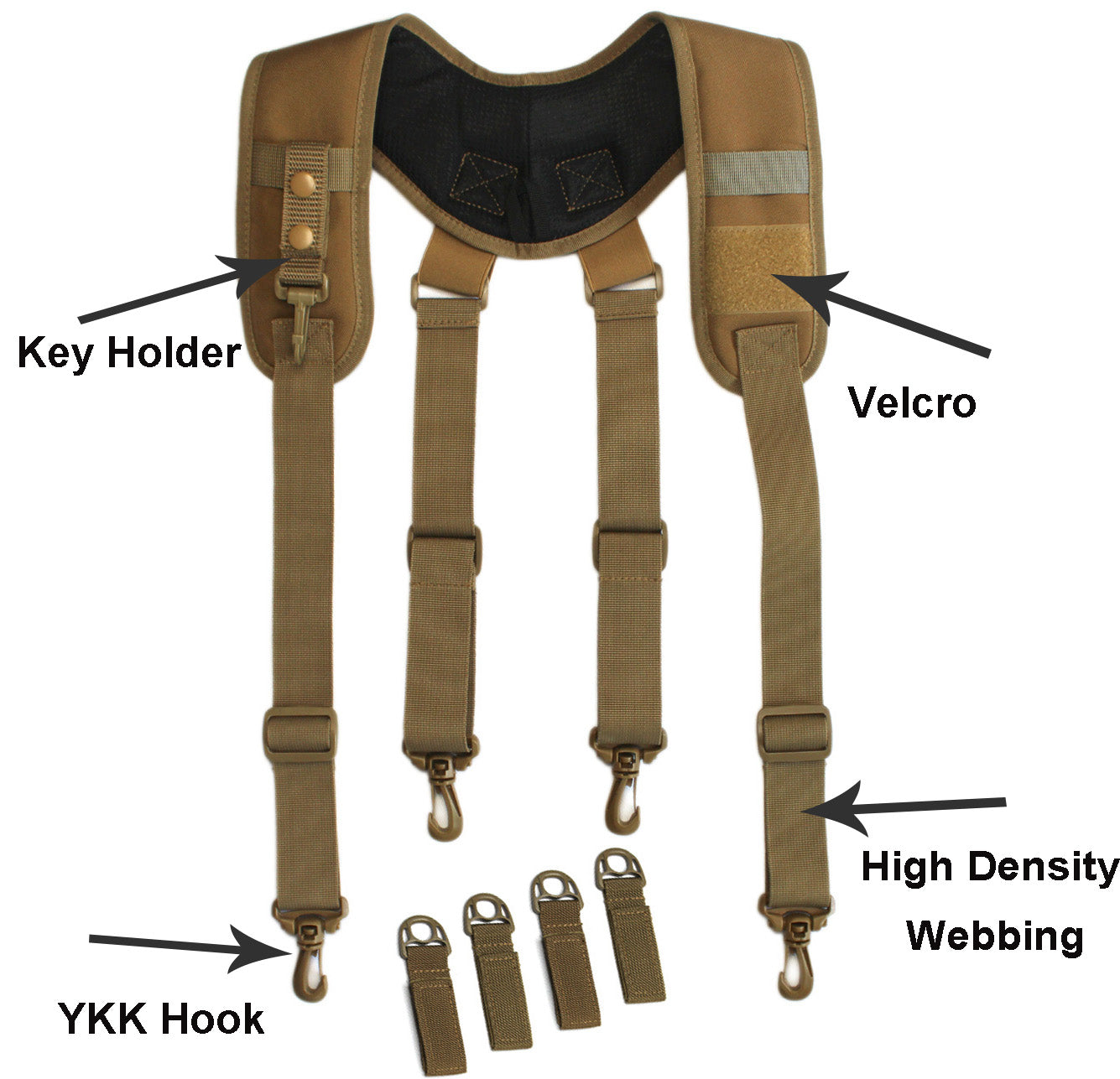 Adjustable Tactical Suspenders for Men — X-Back Outdoor Braces