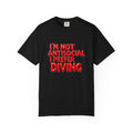 Diving T-Shirt – "I'm Not Antisocial I Prefer Diving" Graphic Tee