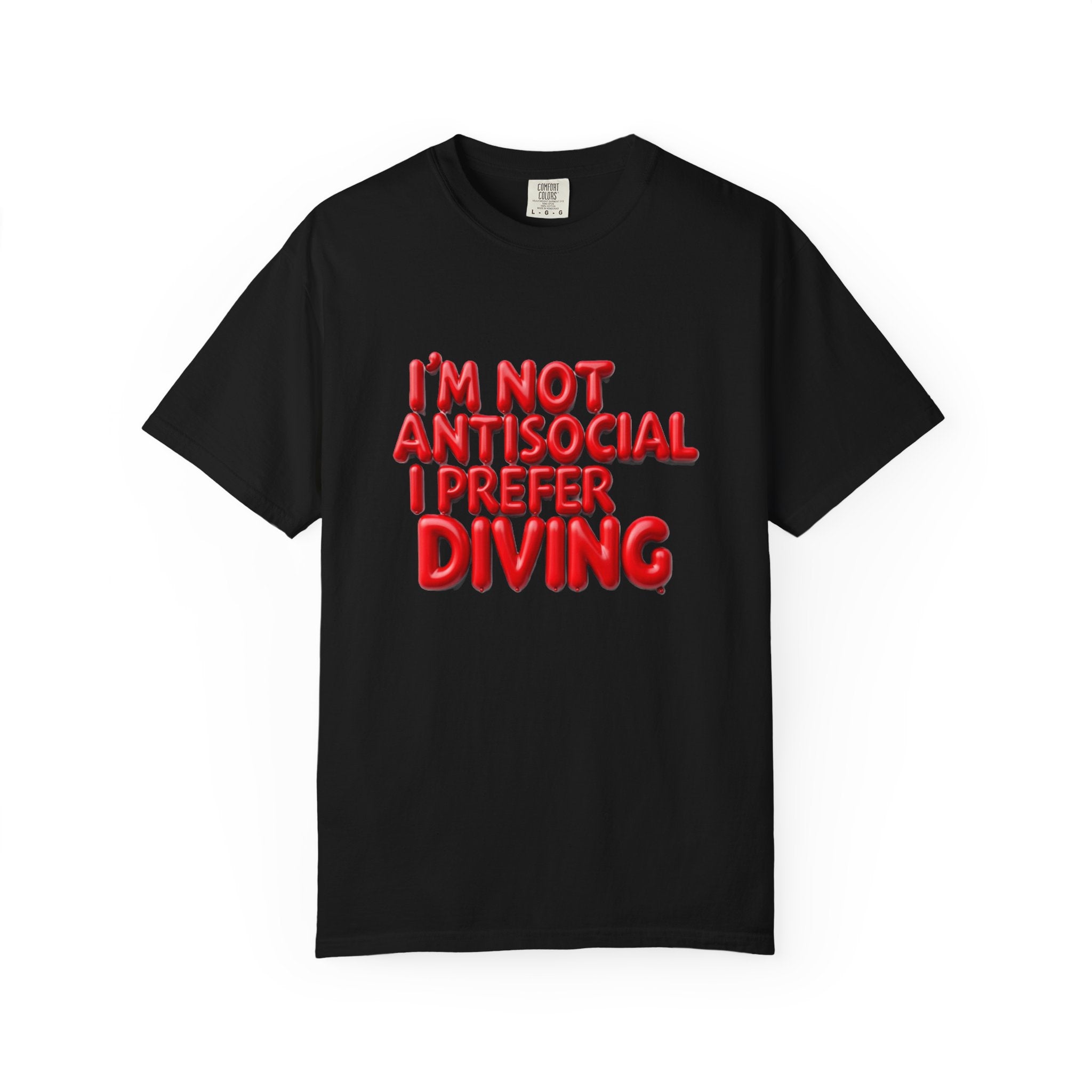 Diving T-Shirt – "I'm Not Antisocial I Prefer Diving" Graphic Tee