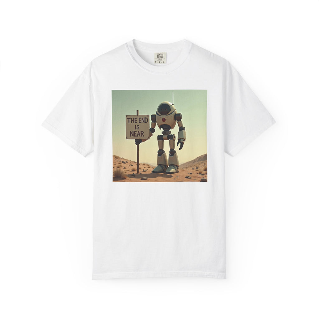 Robot Graphic Tee "The End Is Near" - Retro Sci‑Fi Vintage Tee