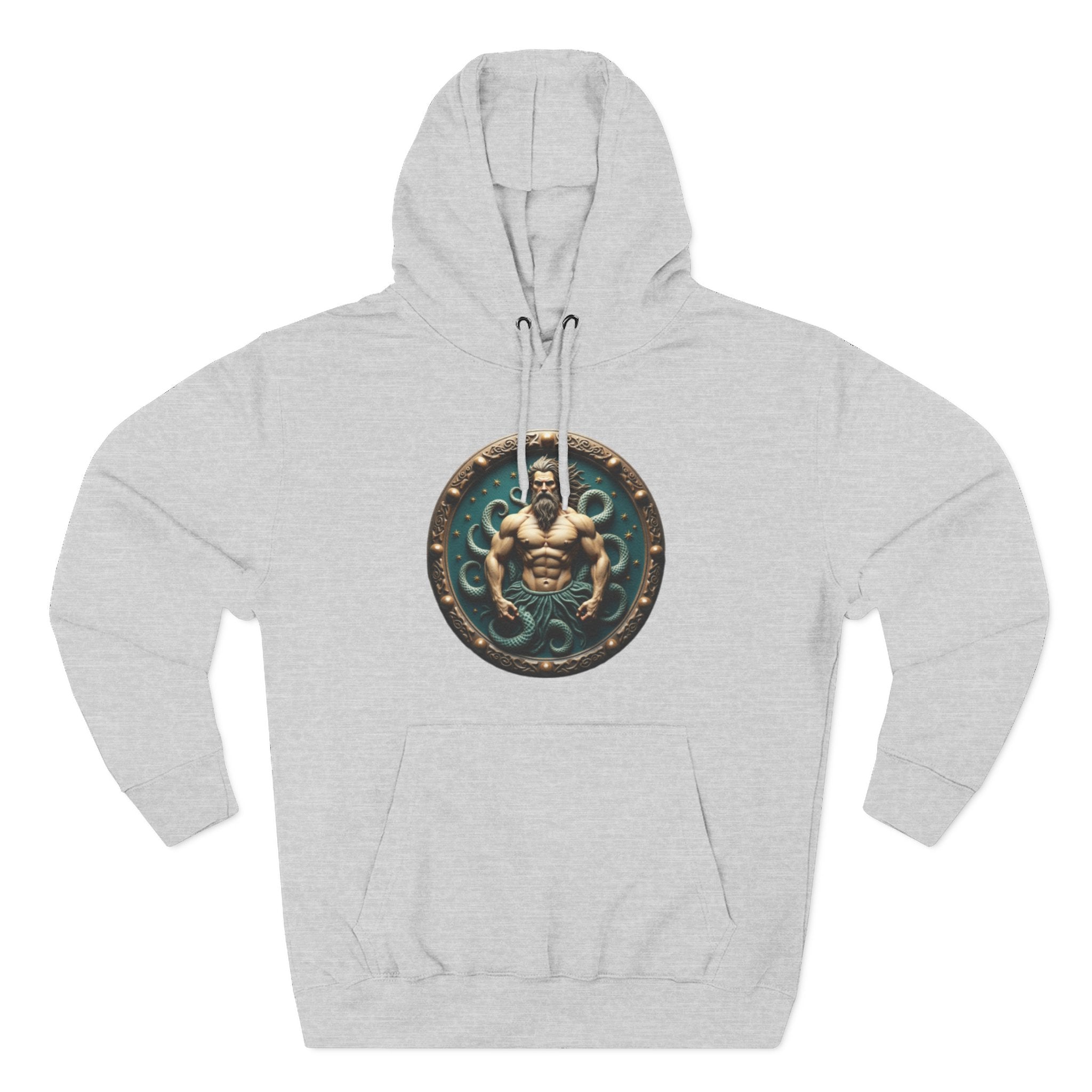 Trident Warrior Hoodie — Mythic Neptune Muscle Graphic Hoodie