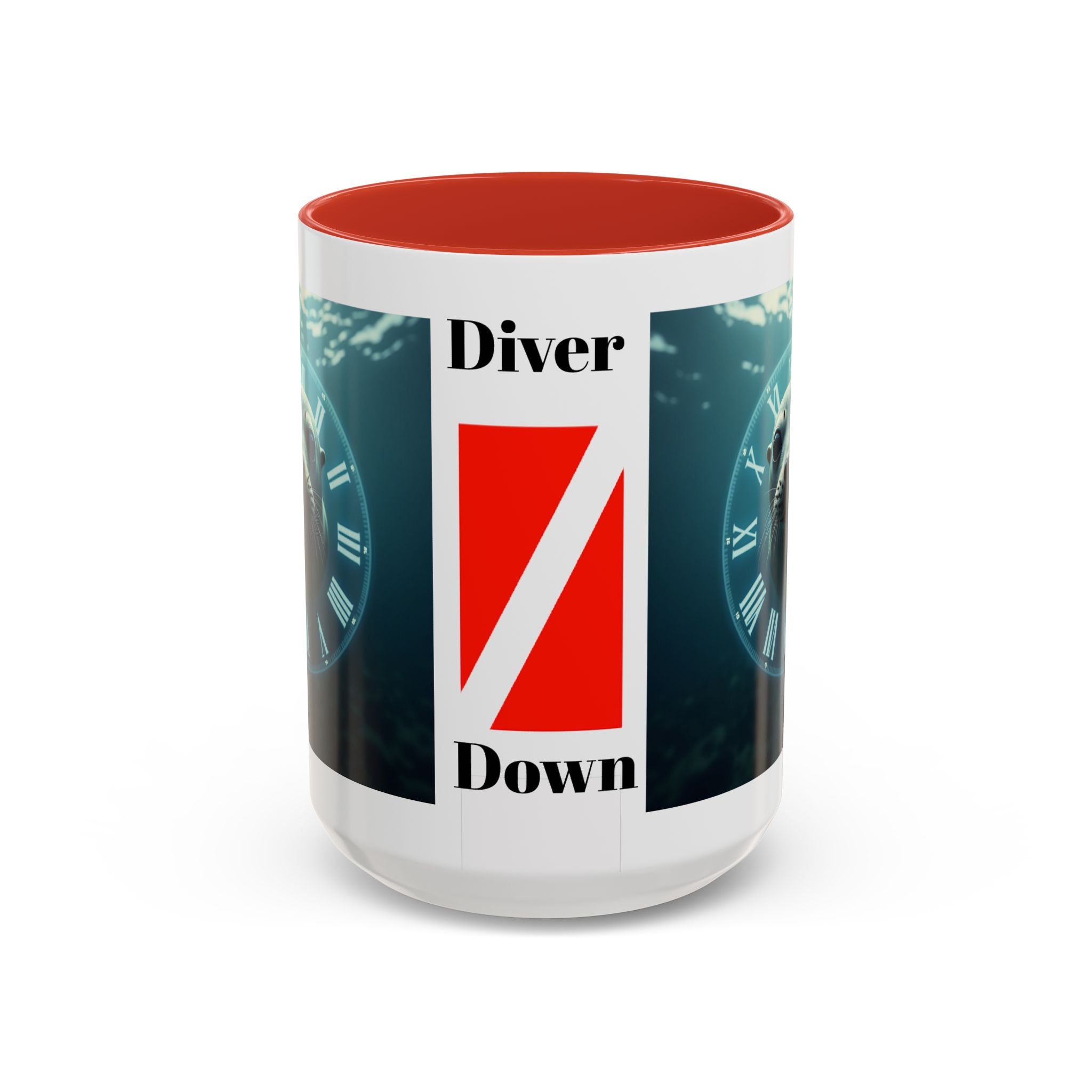 Seal Clock Accent Coffee Mug — Nautical Ocean Animal Coffee Cup (11/15 oz)