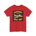 T‑Shirt — "Happiness Is A Dive Trip" Colorful Plane Travel Tee