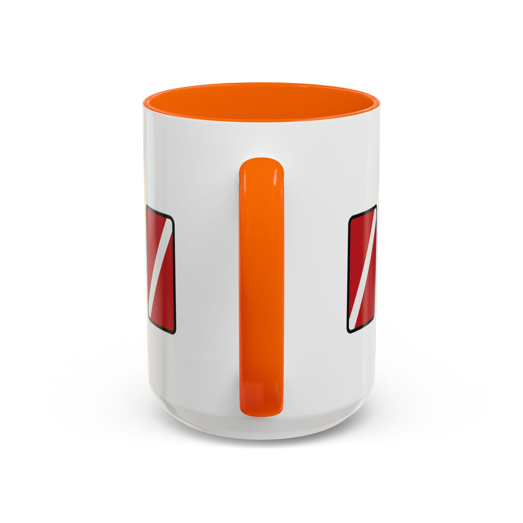 Diver's Sunset Accent Coffee Mug — Beach Scuba Dive Graphic (11/15oz)