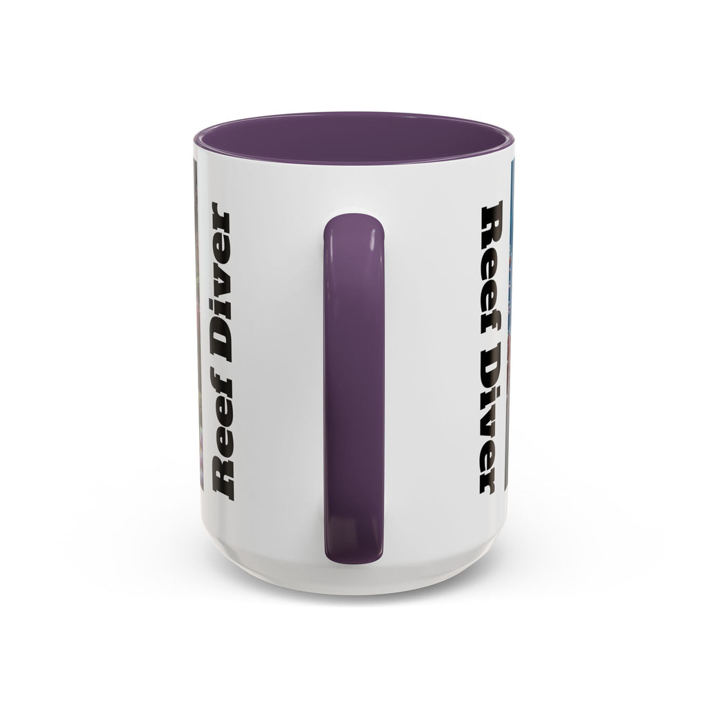 Reef Diver Accent Coffee Mug – Scuba Ocean Underwater Scene (11/15oz)