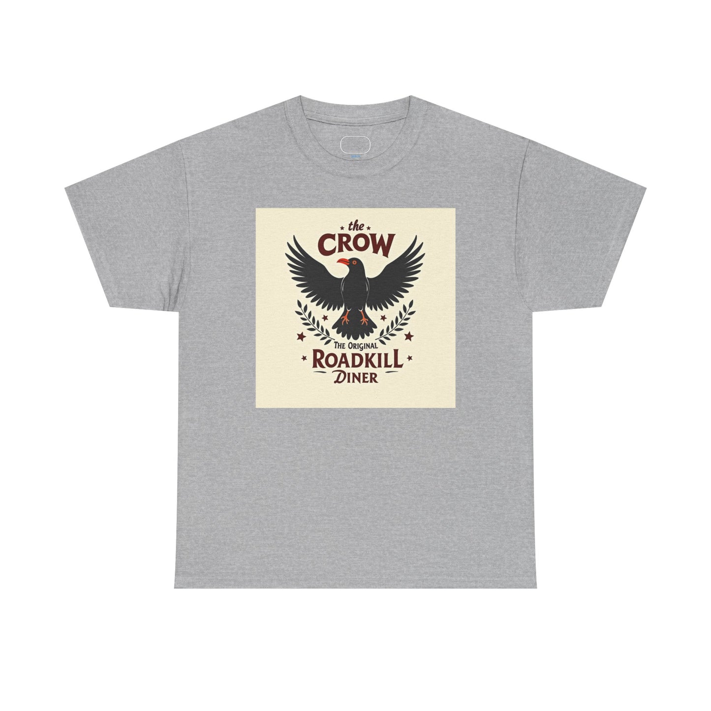 Crow Roadkill Diner T-Shirt — Retro Raven Graphic Tee