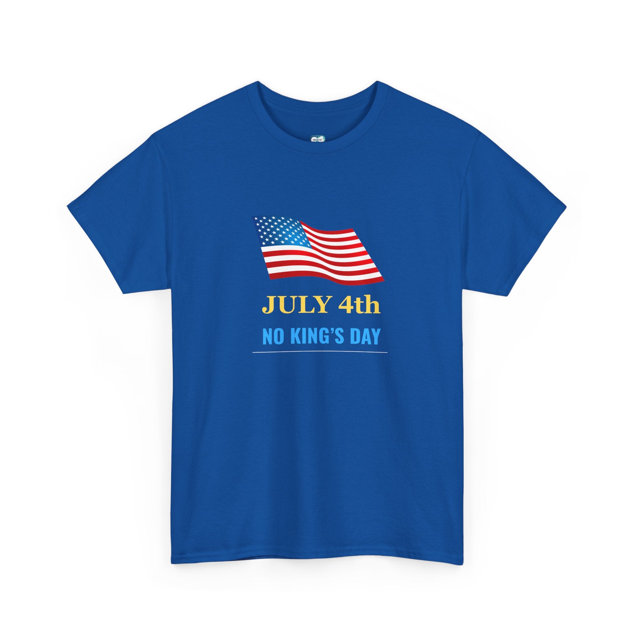 Fourth of July T-Shirt - "July 4th No King's Day" American Flag Tee