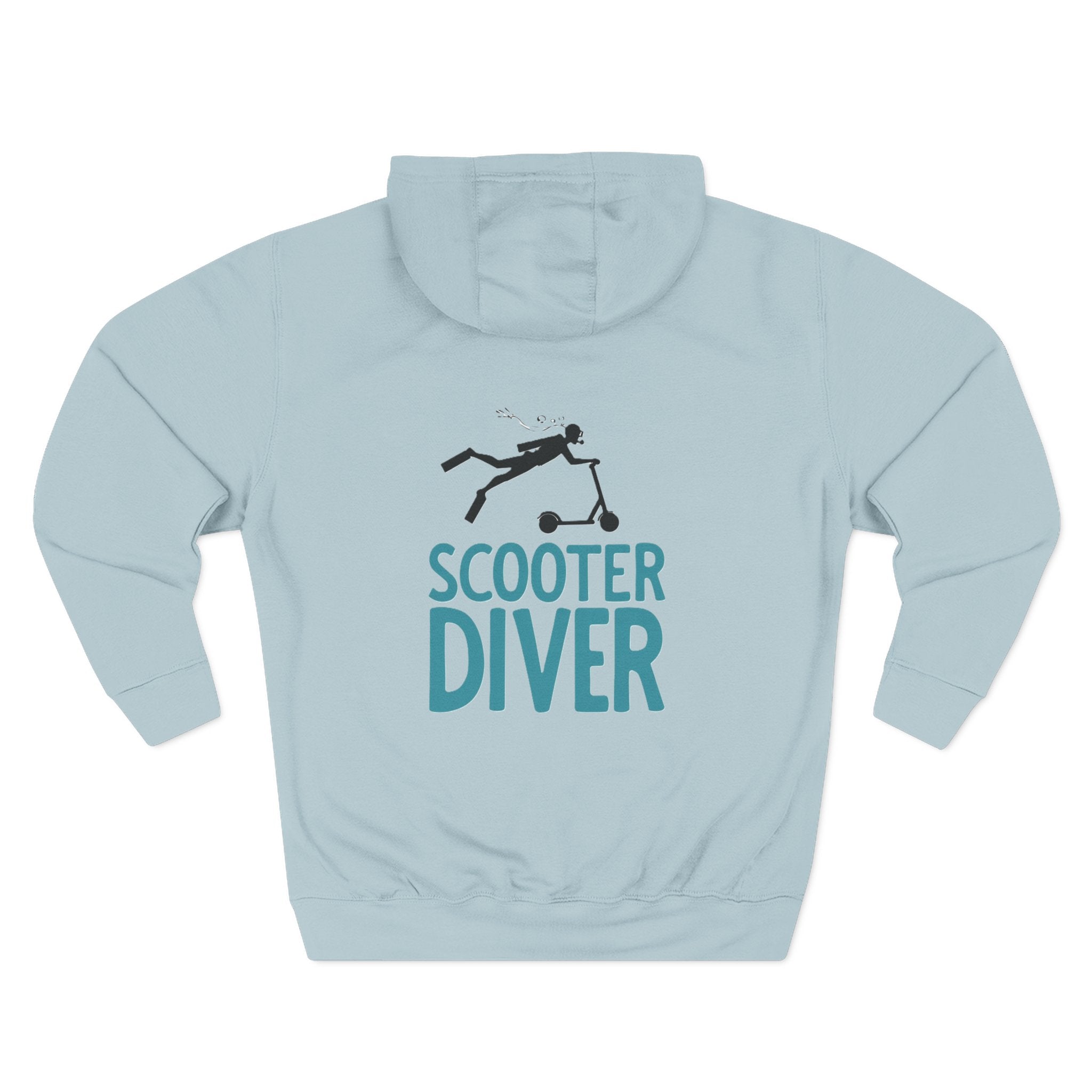 Scooter Diver Hoodie - Scuba Scooter Diving Graphic Fleece Pullover