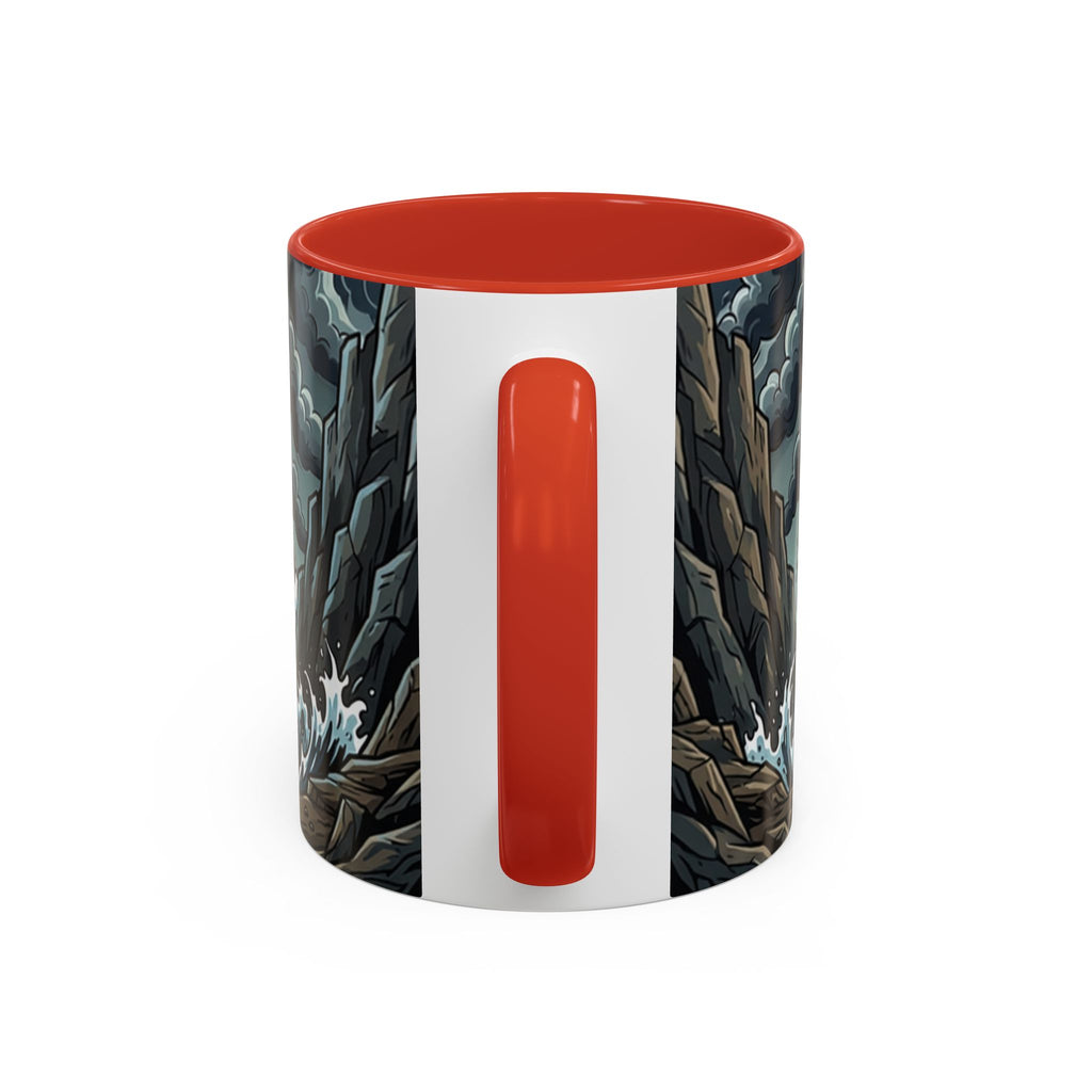Sea Serpent Attack Coffee Mug — Nautical Storm Art Accent Mug (11/15oz)