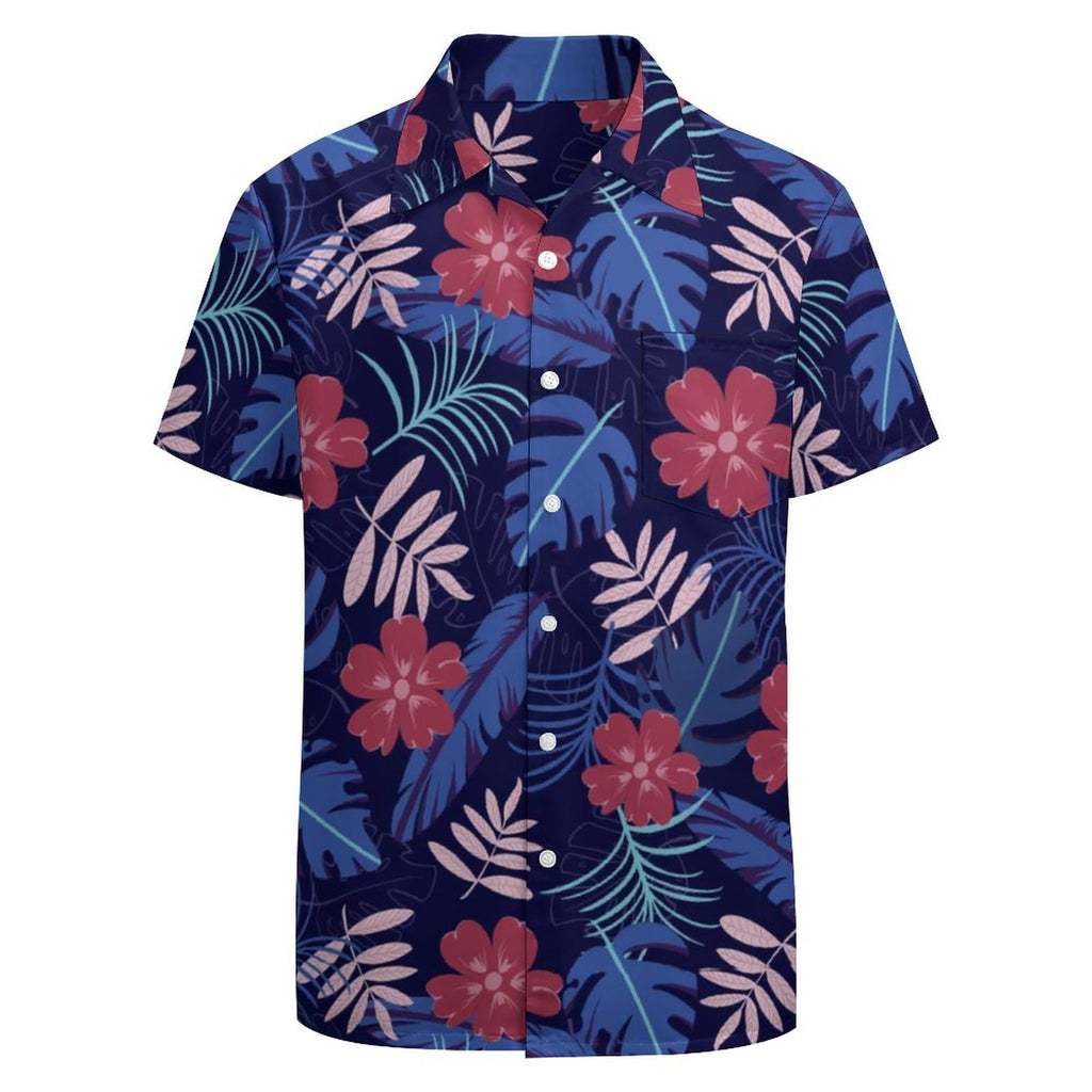 Mens Hawaiian Shirt Tropical Aloha Shirts Short Sleeve Beach Holiday Shirts 3X-Large