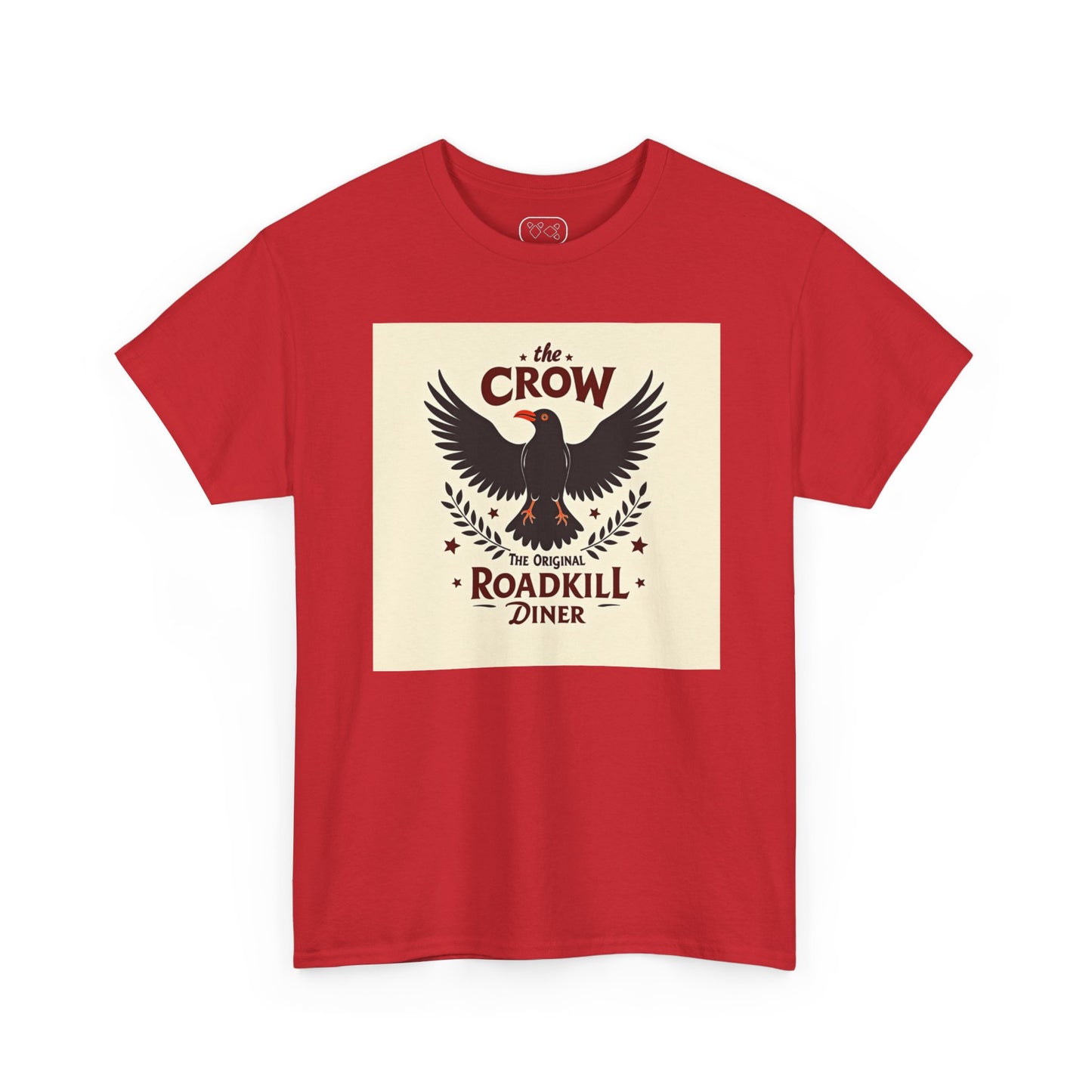 Crow Roadkill Diner T-Shirt — Retro Raven Graphic Tee