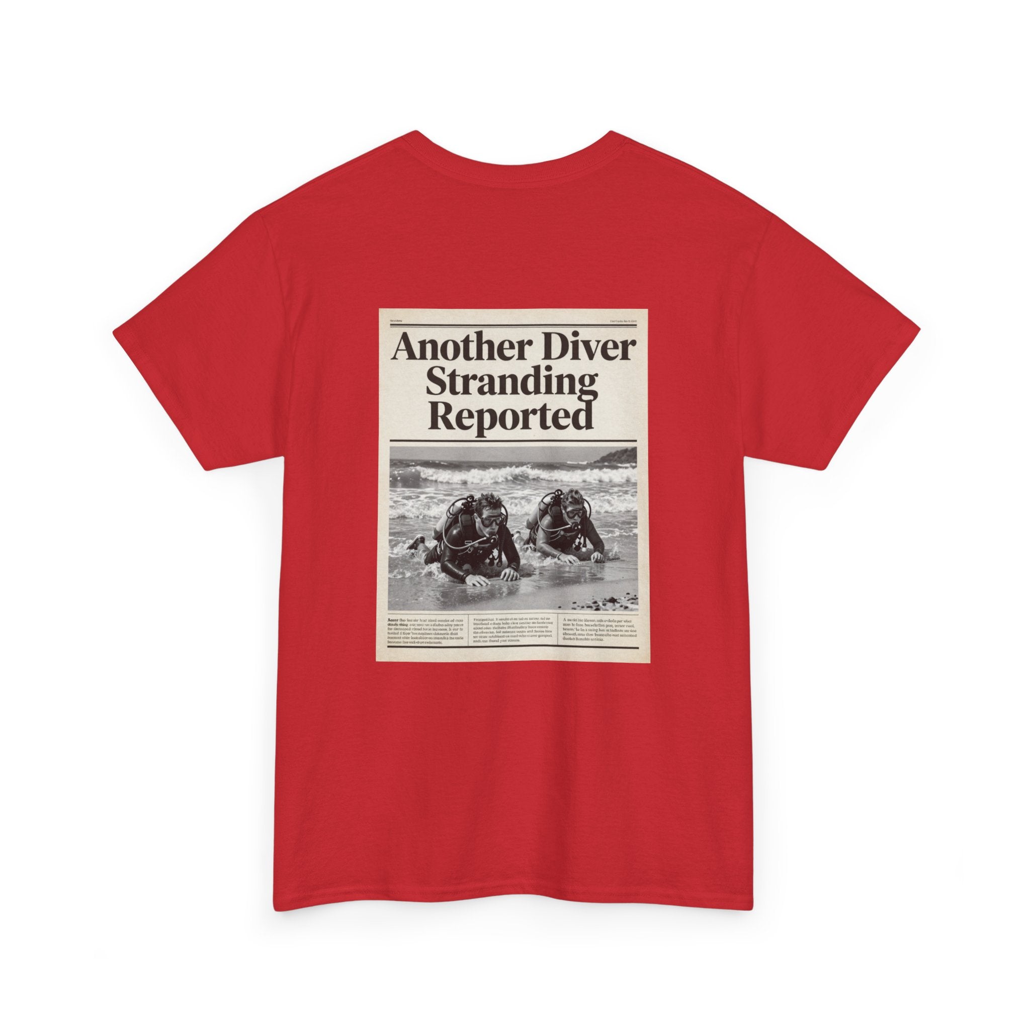 Vintage Newspaper 'Another Diver Stranding Reported' T-Shirt