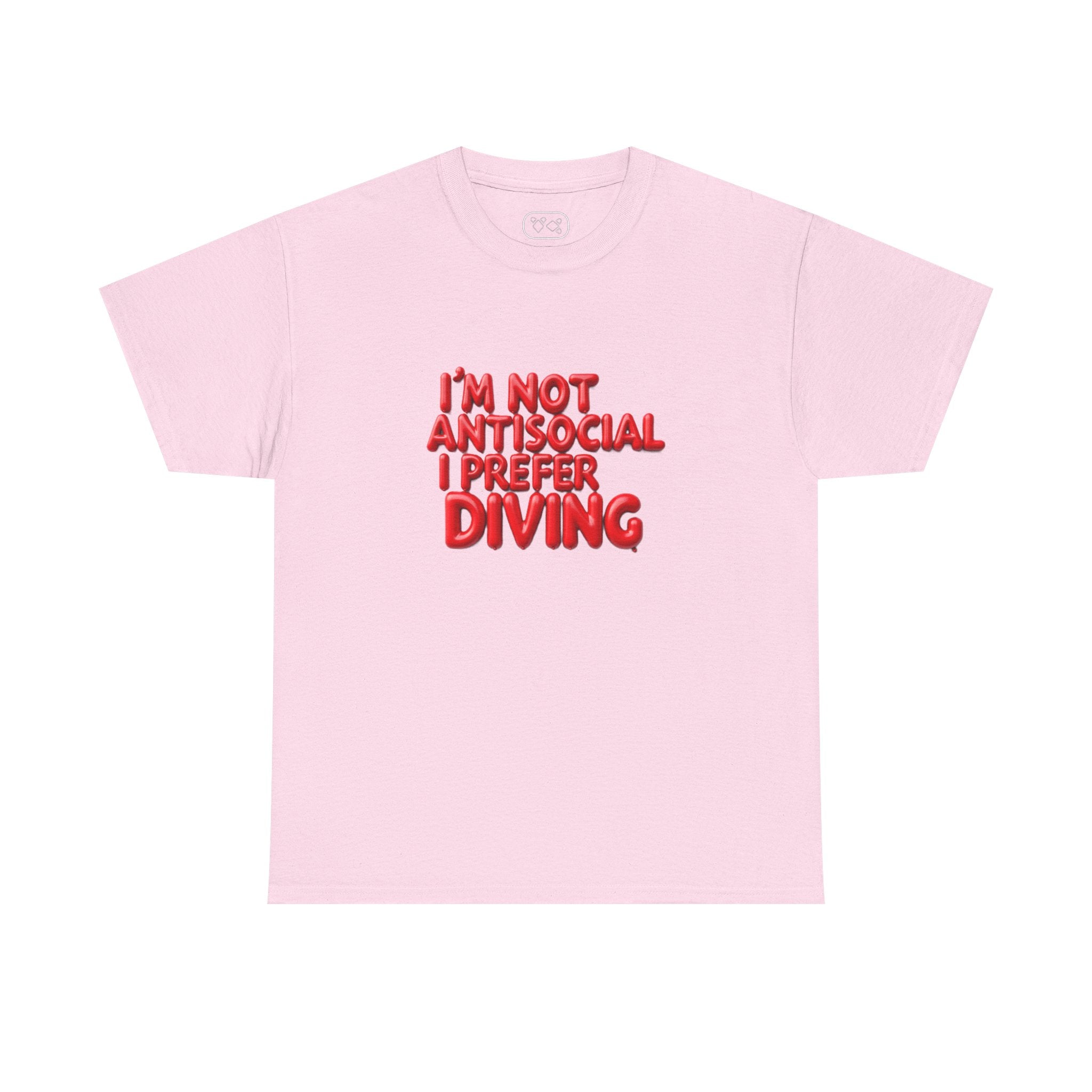 Diving T-Shirt – "I'm Not Antisocial I Prefer Diving" Graphic Tee