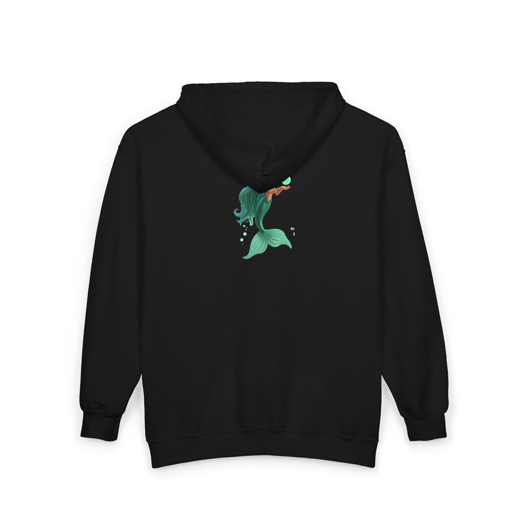 Mermaid Full-Zip Hoodie – Teal Sea Siren Graphic